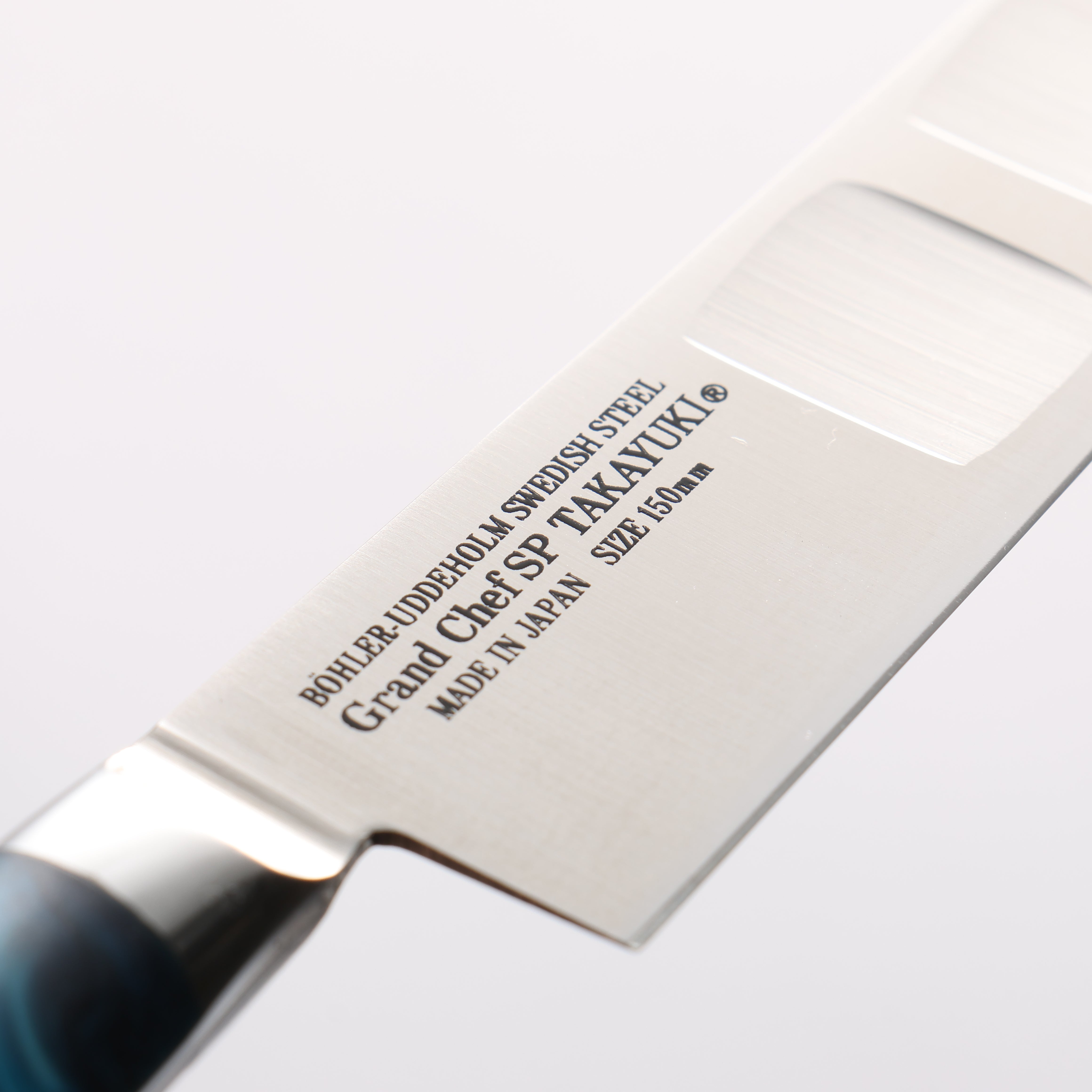 Sakai Takayuki Grand Chef SP Uddeholm Swedish stain-resistant steel Petty-Utility Salmon 150mm SP Type III (Ocean) Handle - Japanny - Best Japanese Knife