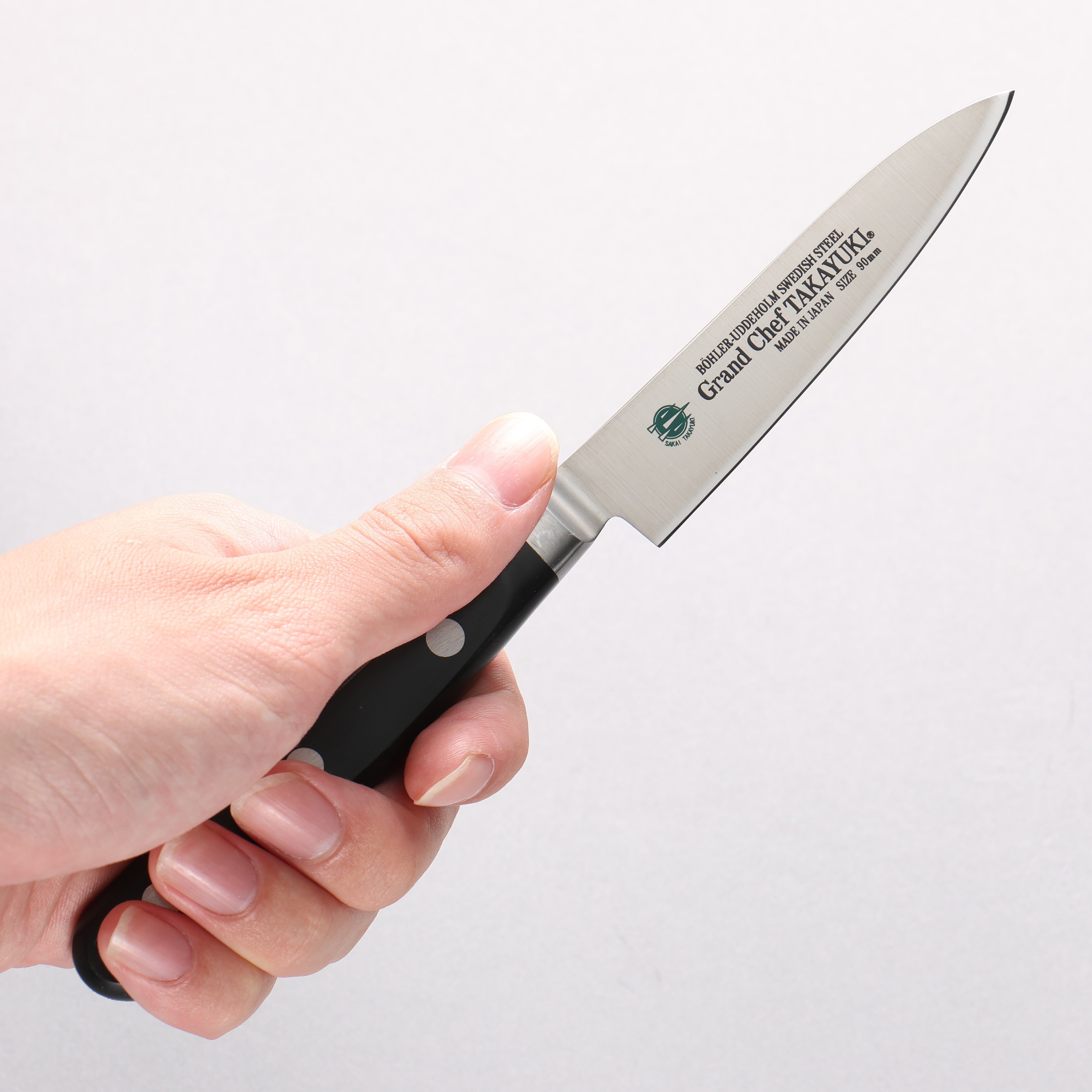 Sakai Takayuki Grand Chef Swedish Steel-stn Petty-Utility 90mm - Japanny - Best Japanese Knife