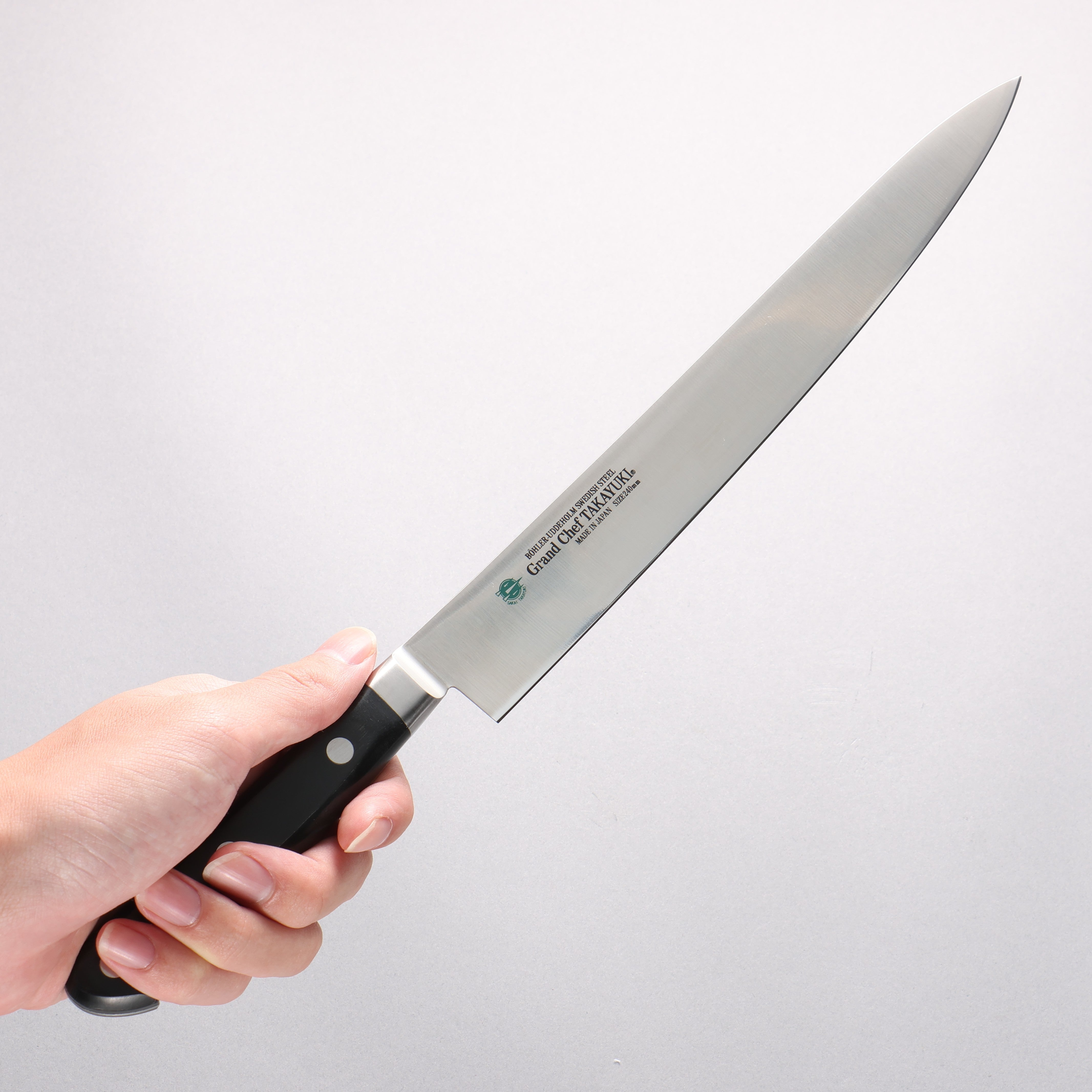 Sakai Takayuki Grand Chef Swedish Steel-stn Sujihiki 240mm - Japanny - Best Japanese Knife
