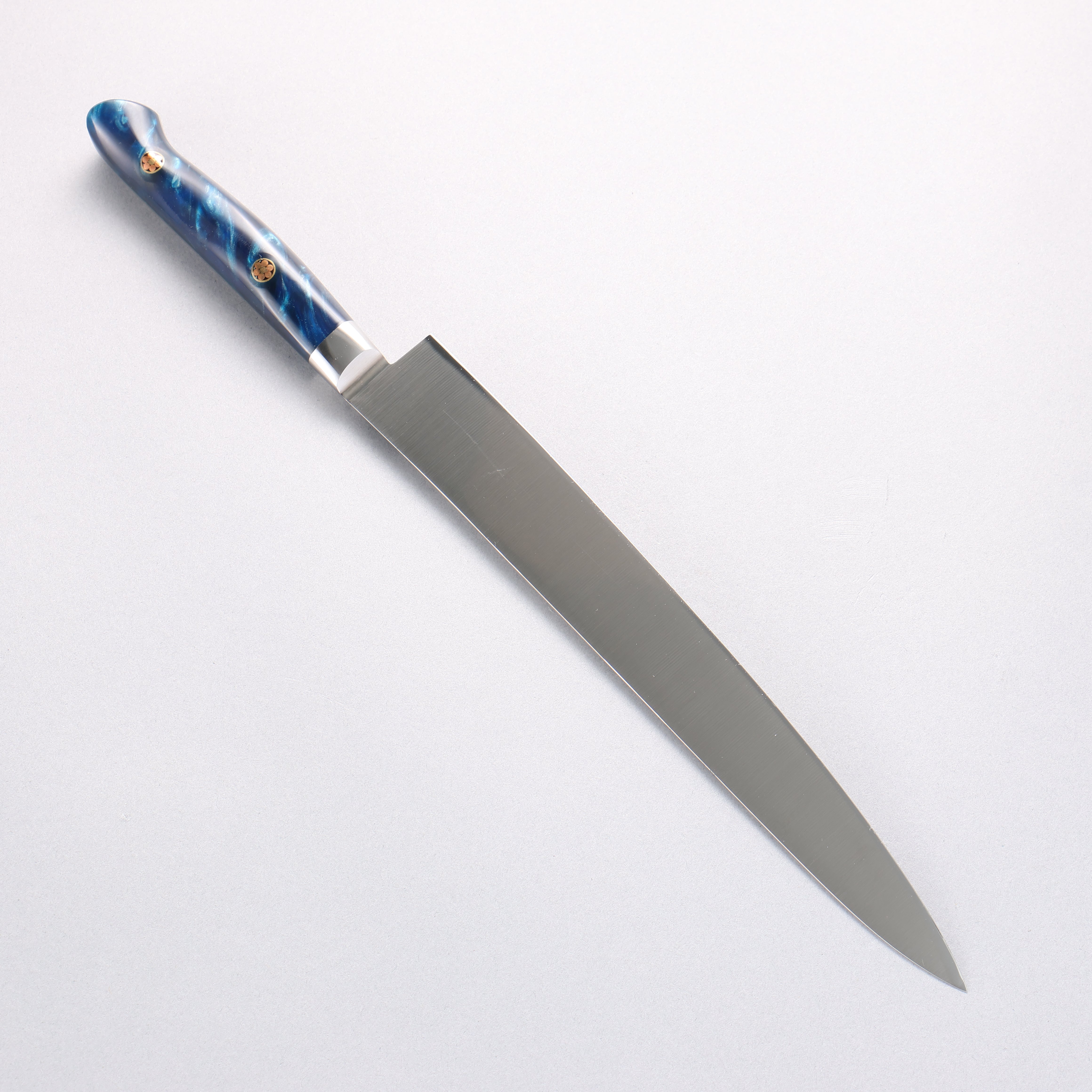 Sakai Takayuki Grand Chef SP Uddeholm Swedish stain-resistant steel Sujihiki Salmon 240mm SP Type III (Ocean) Handle - Japanny - Best Japanese Knife