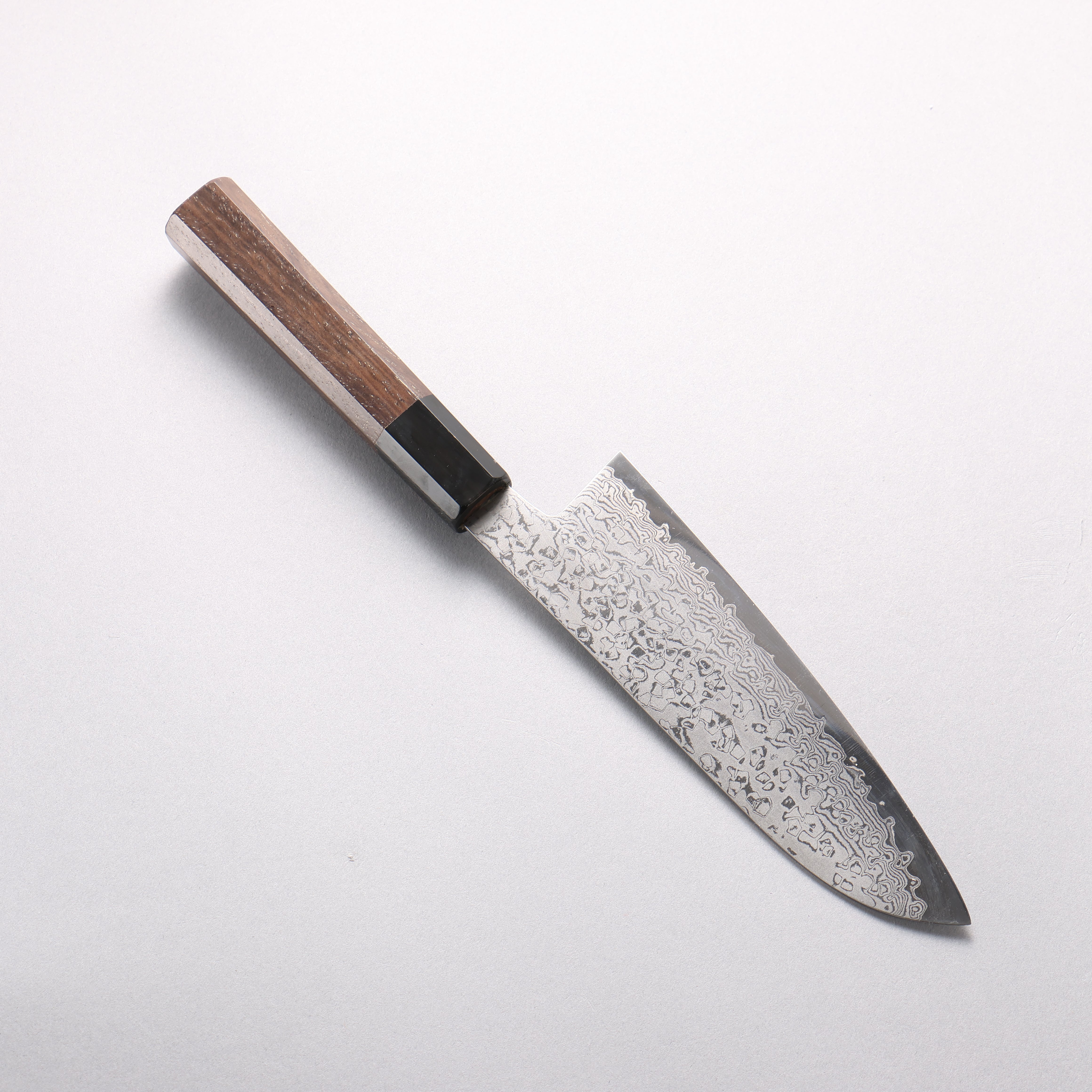 Shigeki Tanaka VG10 17 Layer Damascus Santoku 165mm Walnut Handle - Japanny - Best Japanese Knife