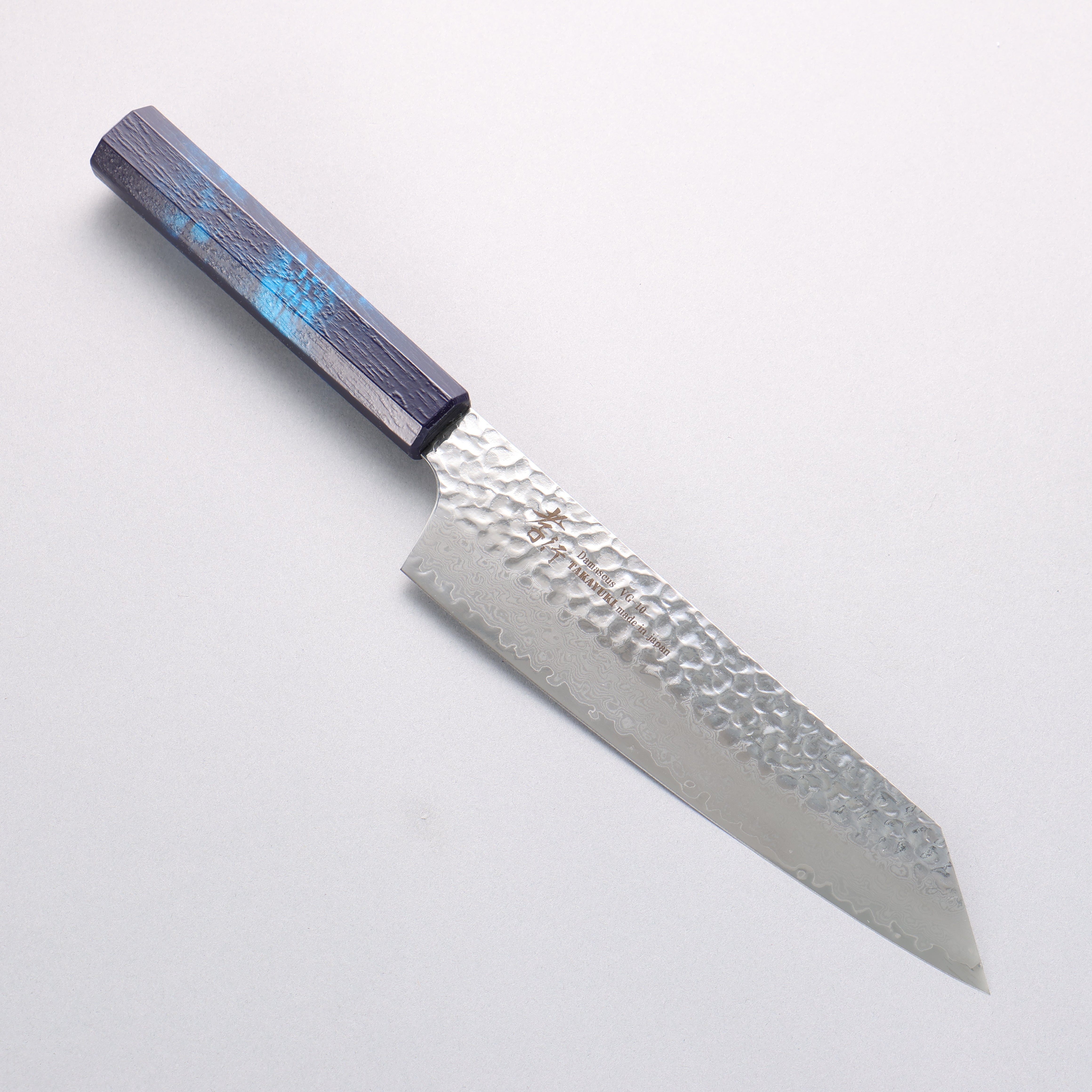Sakai Takayuki Nanairo VG10 33 Layer Kengata Gyuto 190mm ABS resin(Turquoise tortoiseshell) Handle - Japanny - Best Japanese Knife