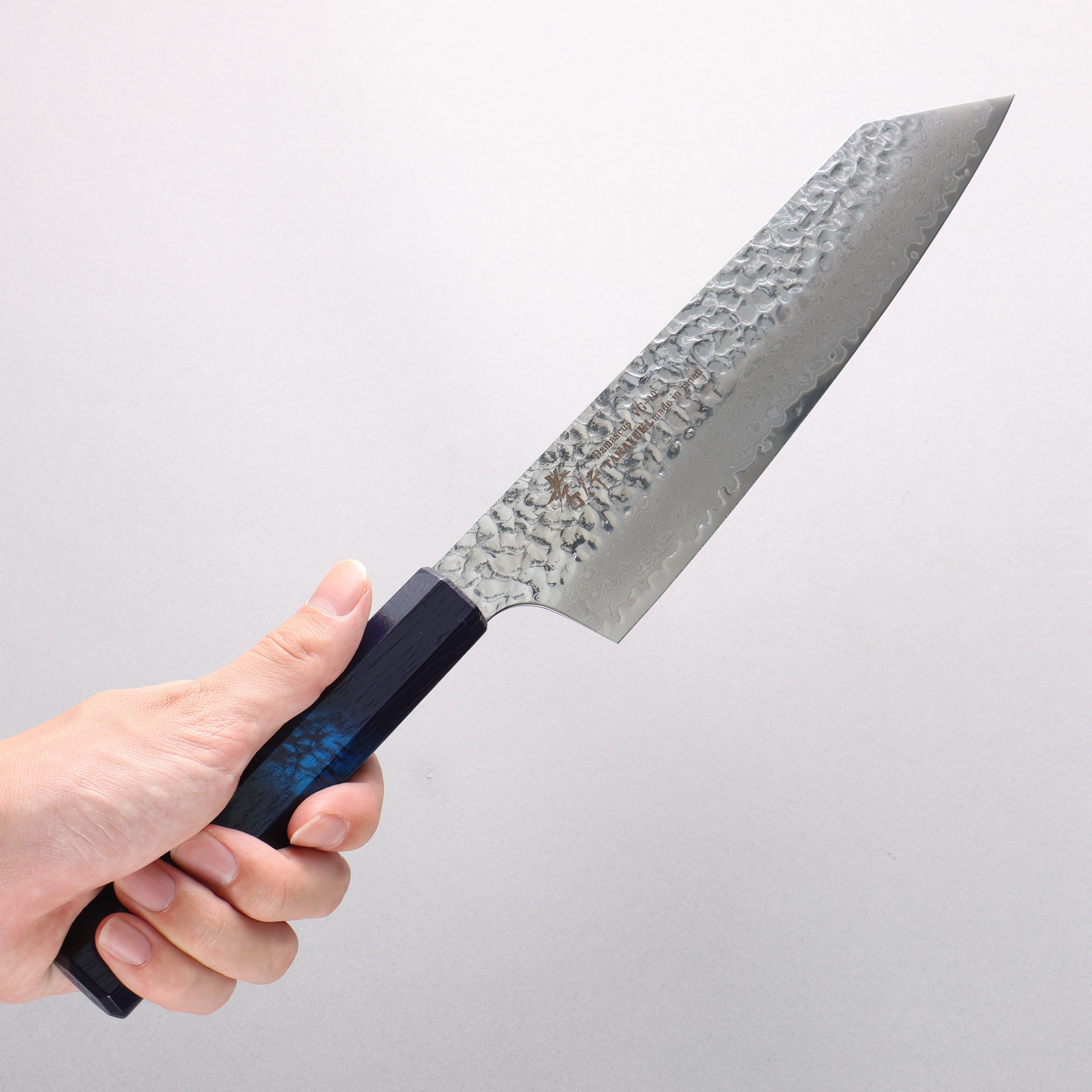 Sakai Takayuki Nanairo VG10 33 Layer Kengata Gyuto 190mm ABS resin(Turquoise tortoiseshell) Handle - Japanny - Best Japanese Knife