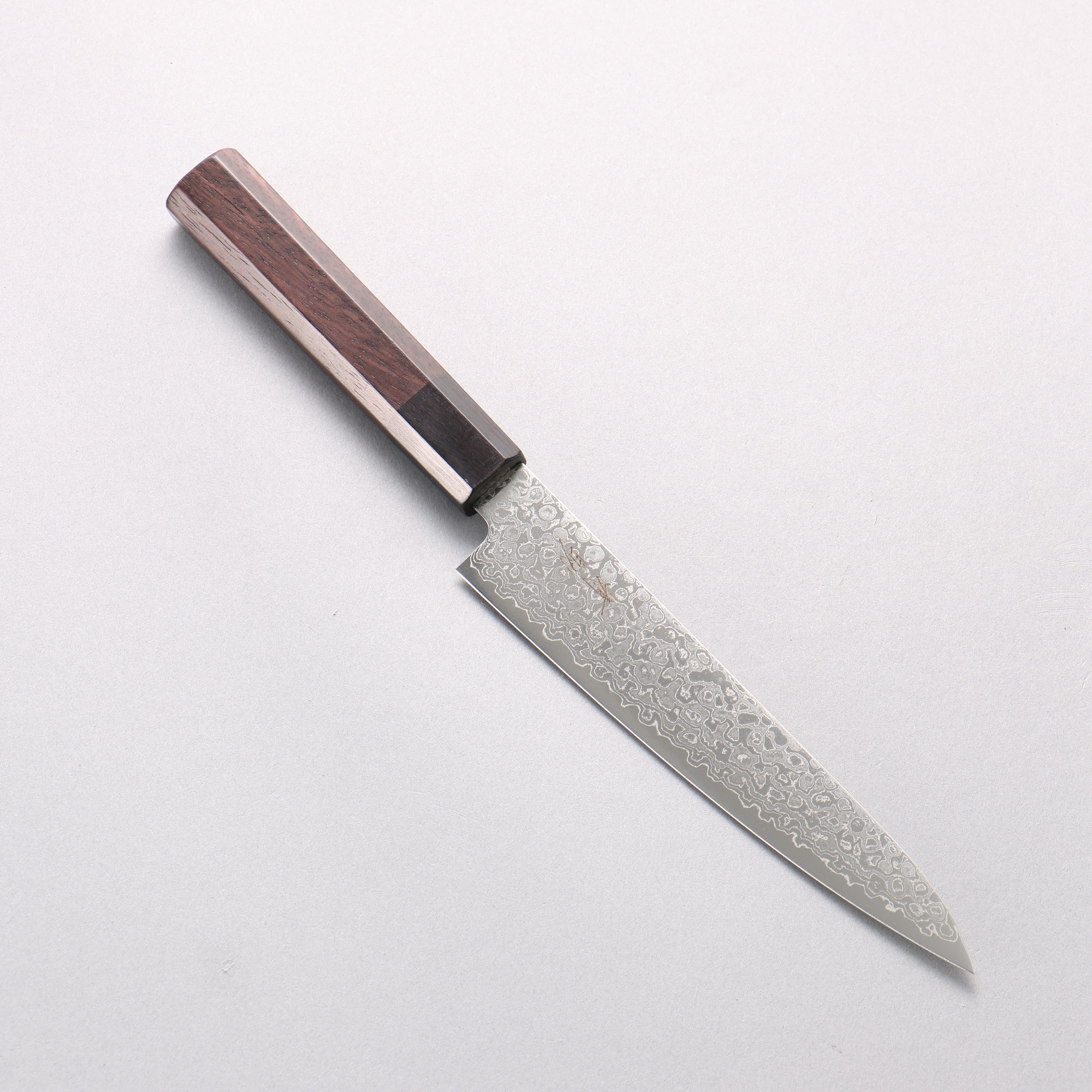 Seisuke VG10 Damascus Migaki Finished Petty-Utility 150mm Rosewood (Ferrule: Black Pakka Wood) Handle - Japanny - Best Japanese Knife