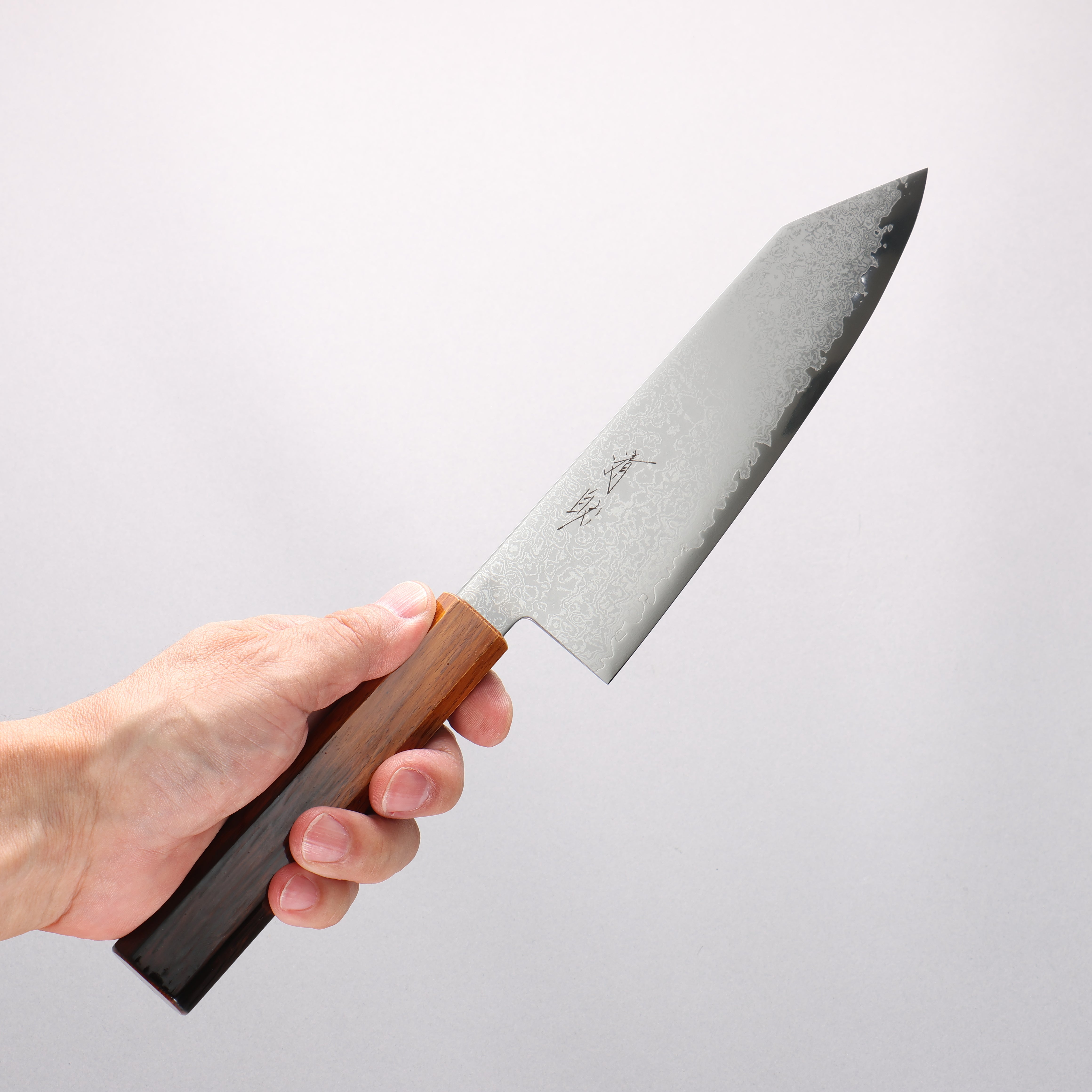 Seisuke VG10 Damascus Kiritsuke Santoku 180mm Burnt Wood Lacquered Handle - Japanny - Best Japanese Knife