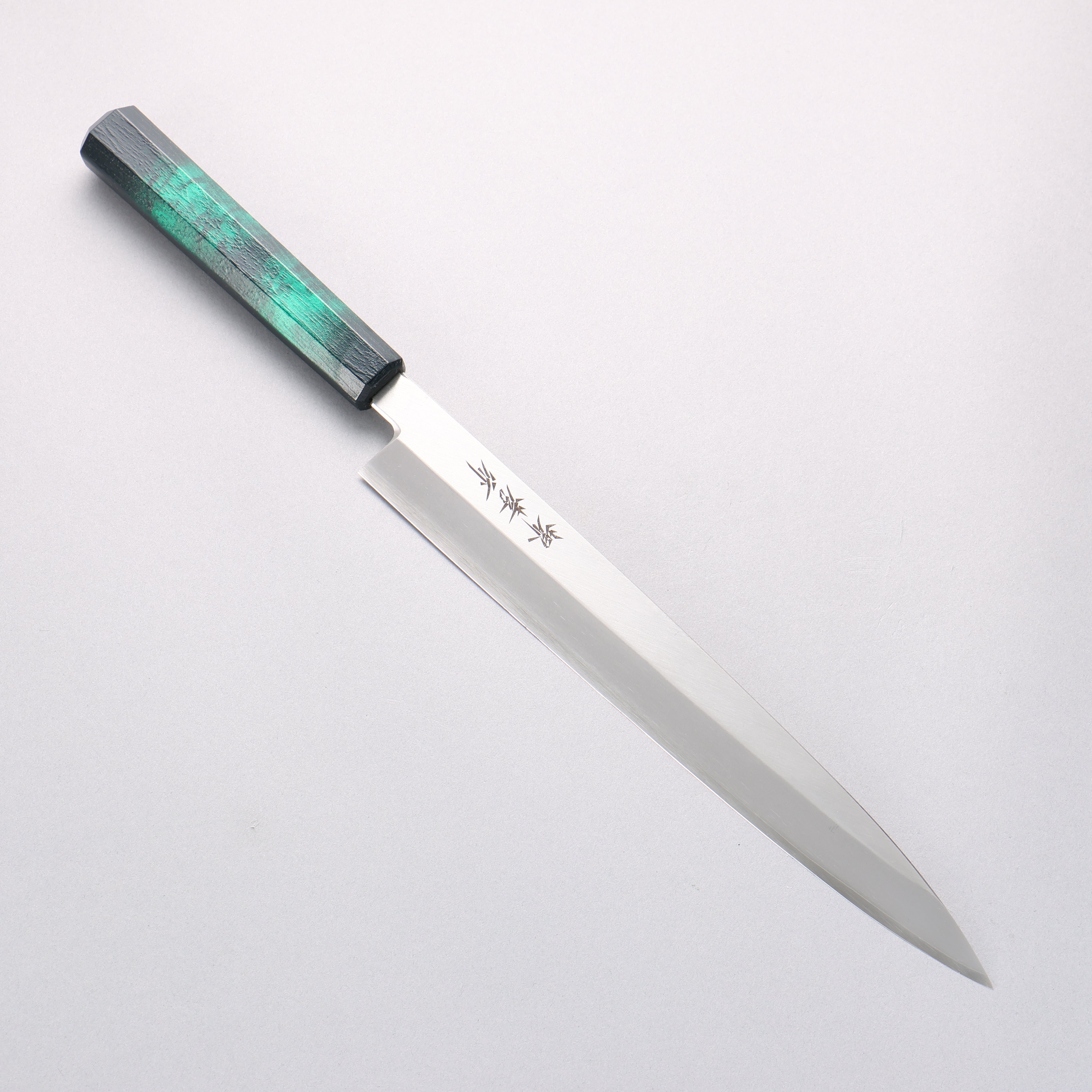 Sakai Takayuki Nanairo INOX Molybdenum Yanagiba 270mm ABS resin(Green tortoiseshell) Handle - Japanny - Best Japanese Knife
