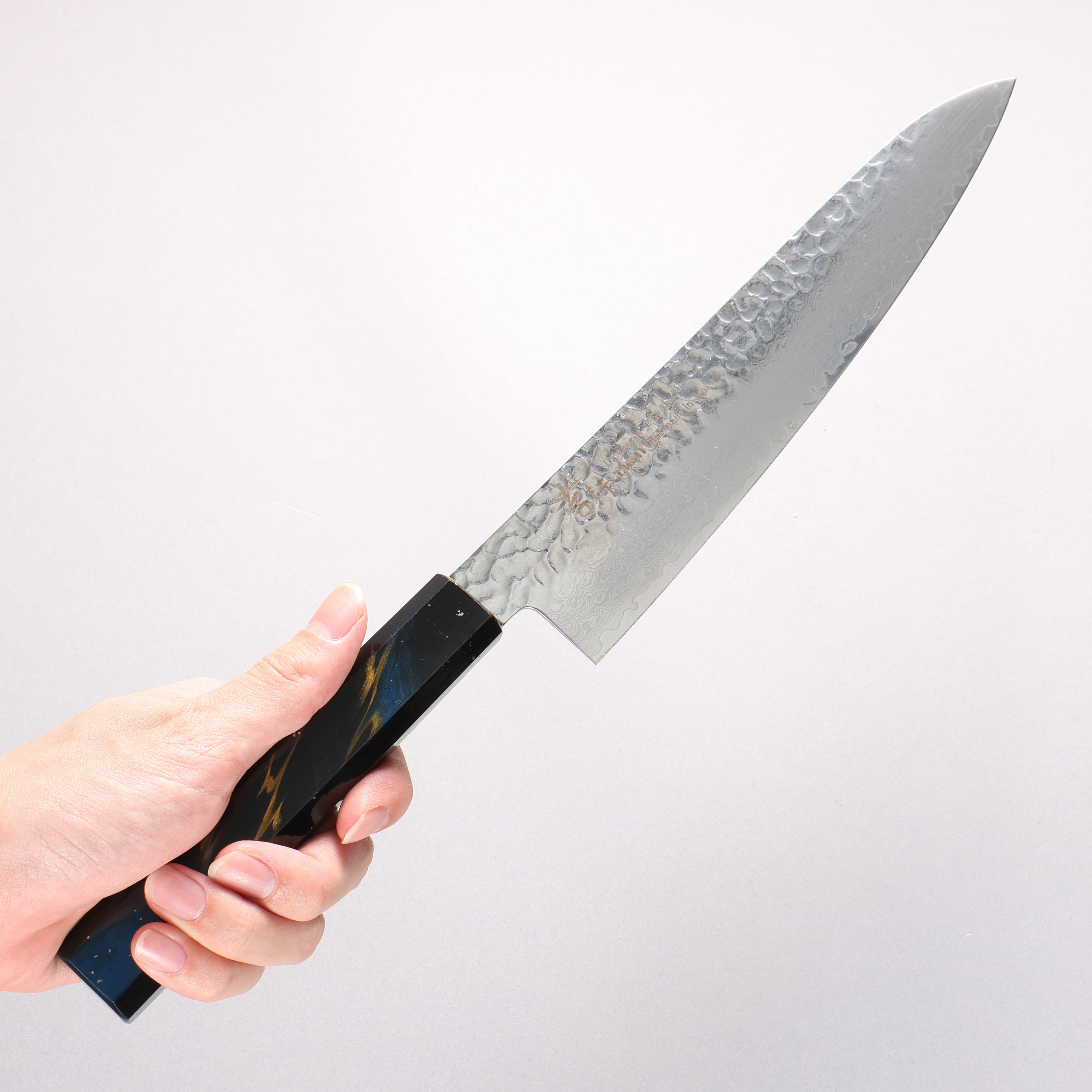 Sakai Takayuki VG10 33 Layer Damascus Gyuto 210mm Live oak Lacquered (Saiu) Handle - Japanny - Best Japanese Knife