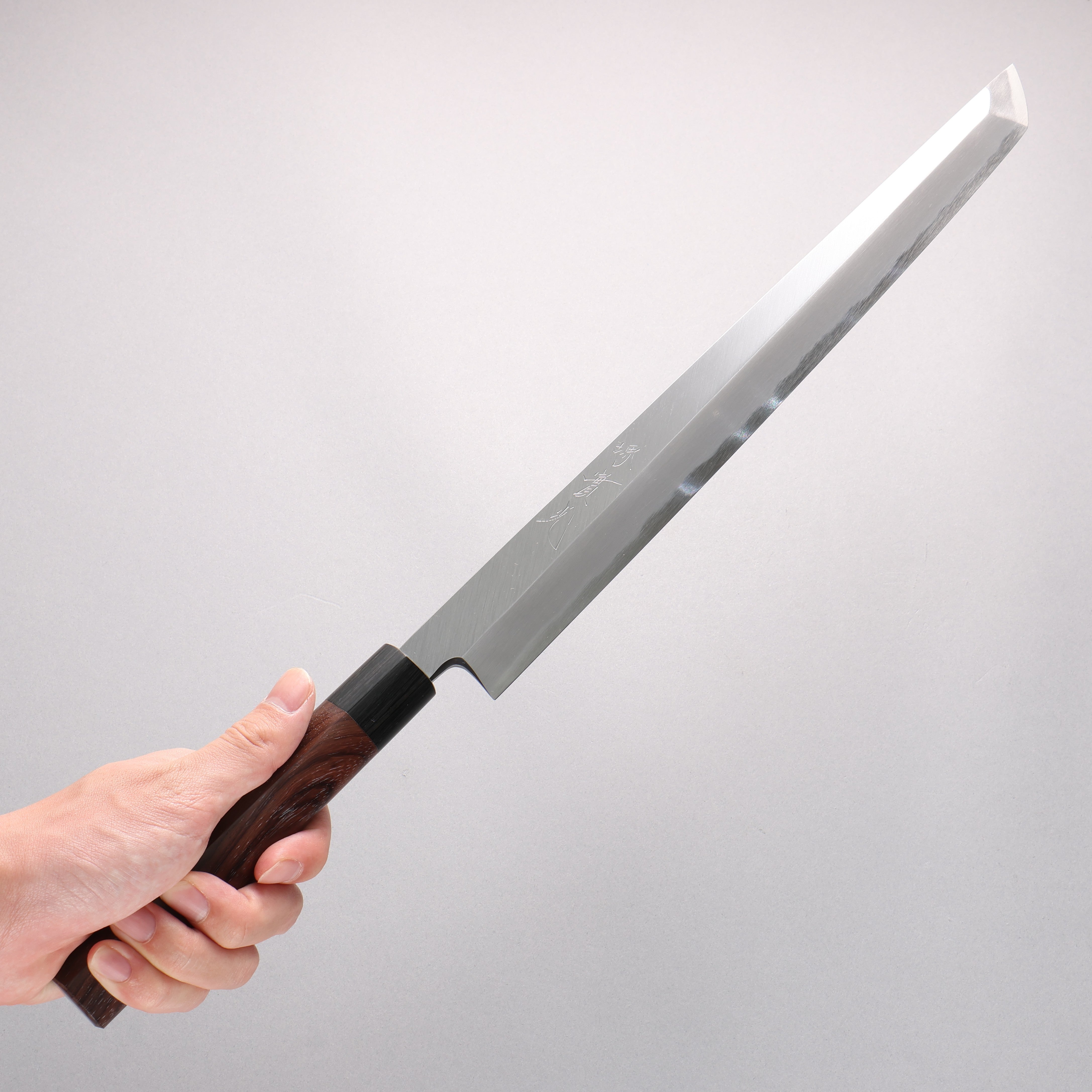 Jikko White Steel No.2 Sakimaru Yanagiba 330mm Shitan Handle - Japanny - Best Japanese Knife