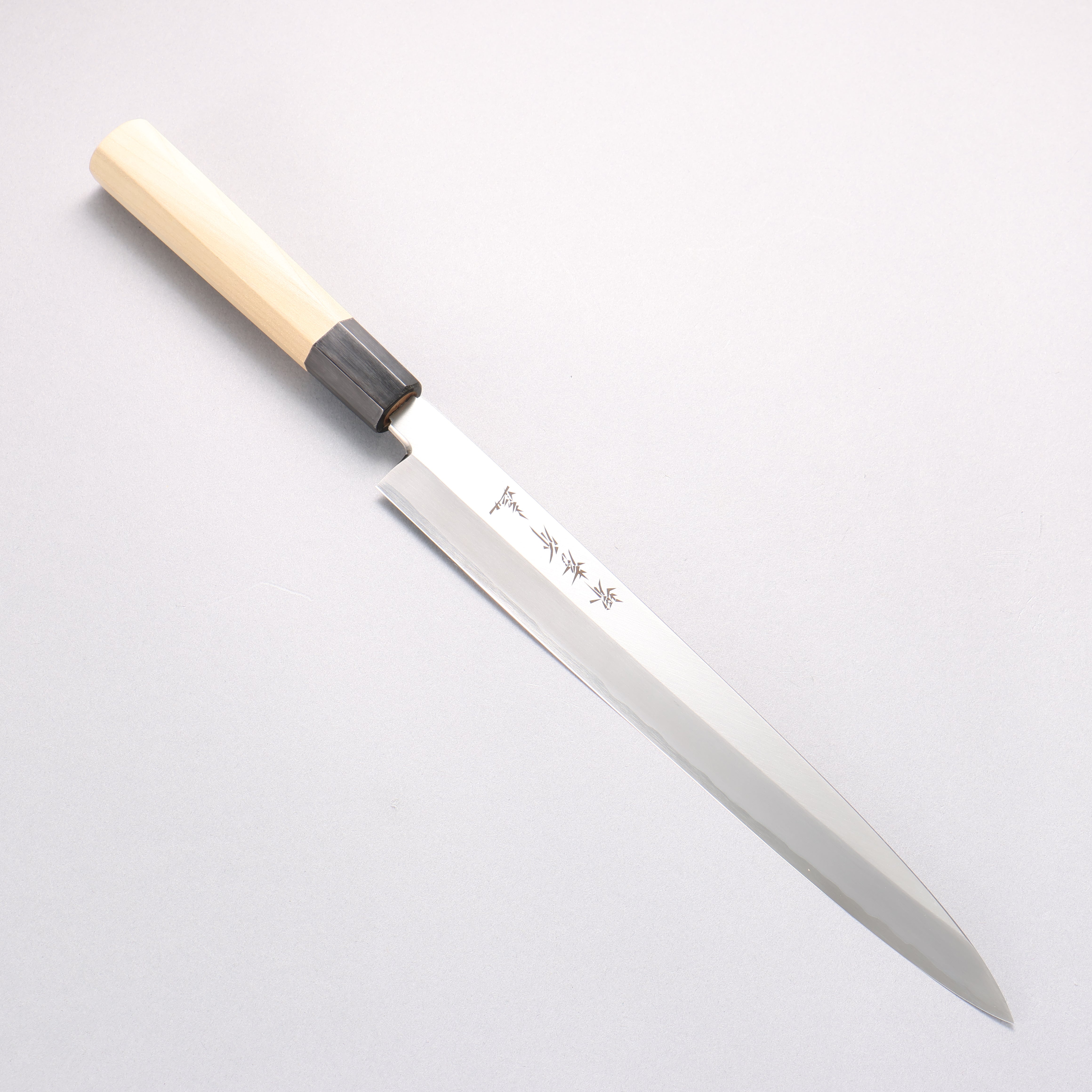 Sakai Takayuki Chef Series Silver Steel No.3 Yanagiba Magnolia Handle - Japanny - Best Japanese Knife