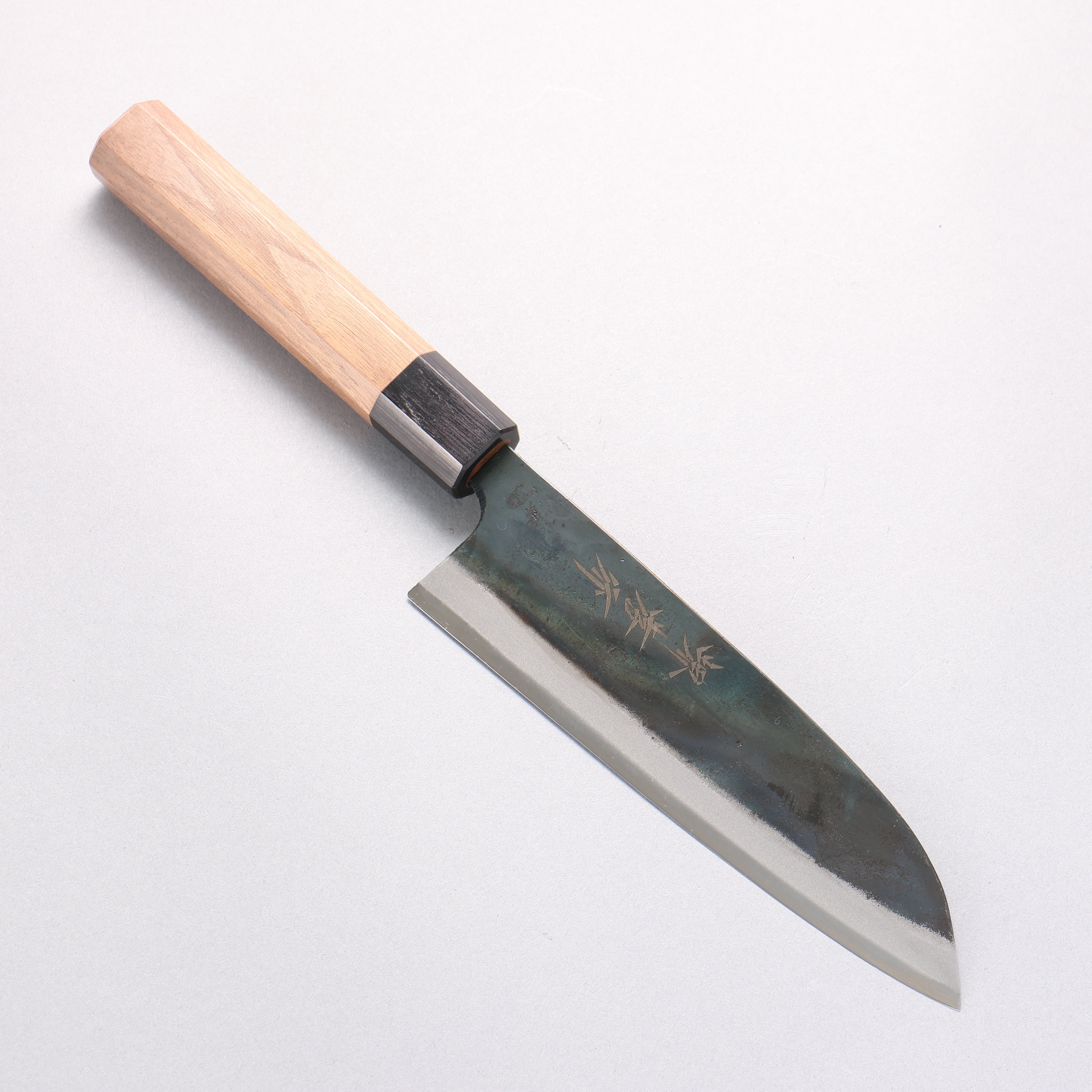Sakai Takayuki Blue Steel No.2 Kurouchi Santoku 170mm - Japanny - Best Japanese Knife