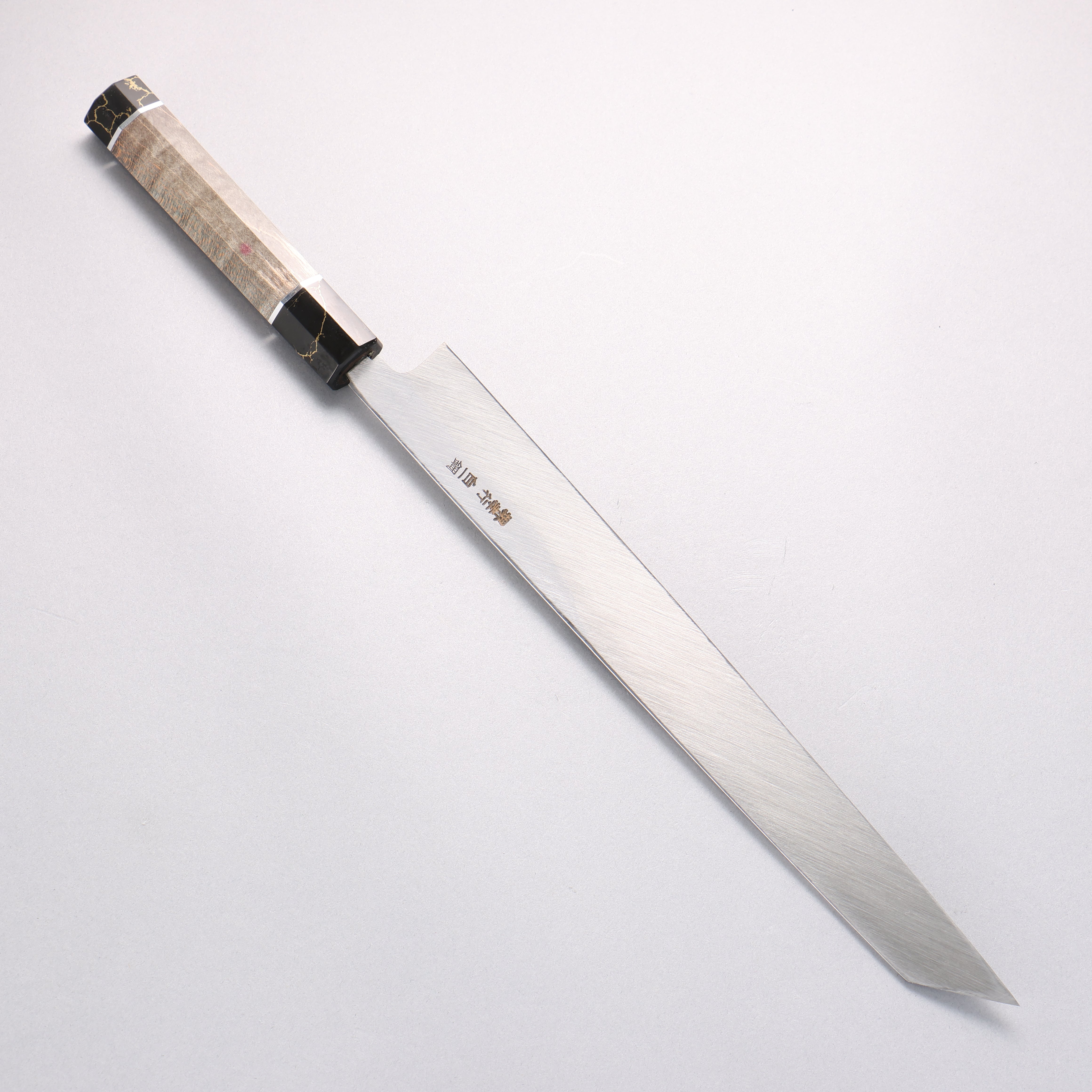 Sakai Takayuki Byakko White Steel No.1 Kiritsuke Yanagiba 300mm Stabilized wood Handle with Sheath - Japanny - Best Japanese Knife