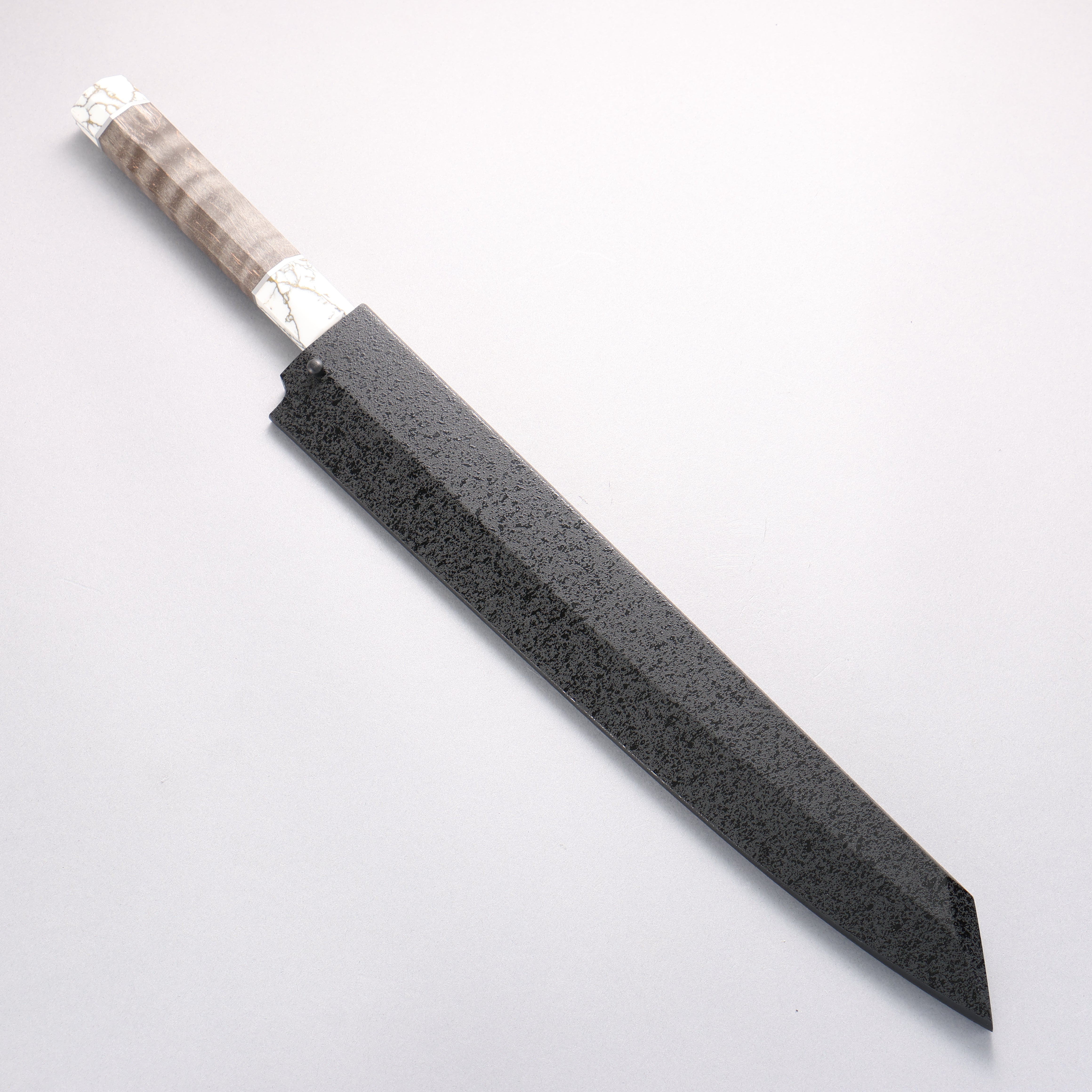 Sakai Takayuki Byakko White Steel No.1 Kiritsuke Yanagiba 300mm Stabilized wood Handle with Sheath - Japanny - Best Japanese Knife