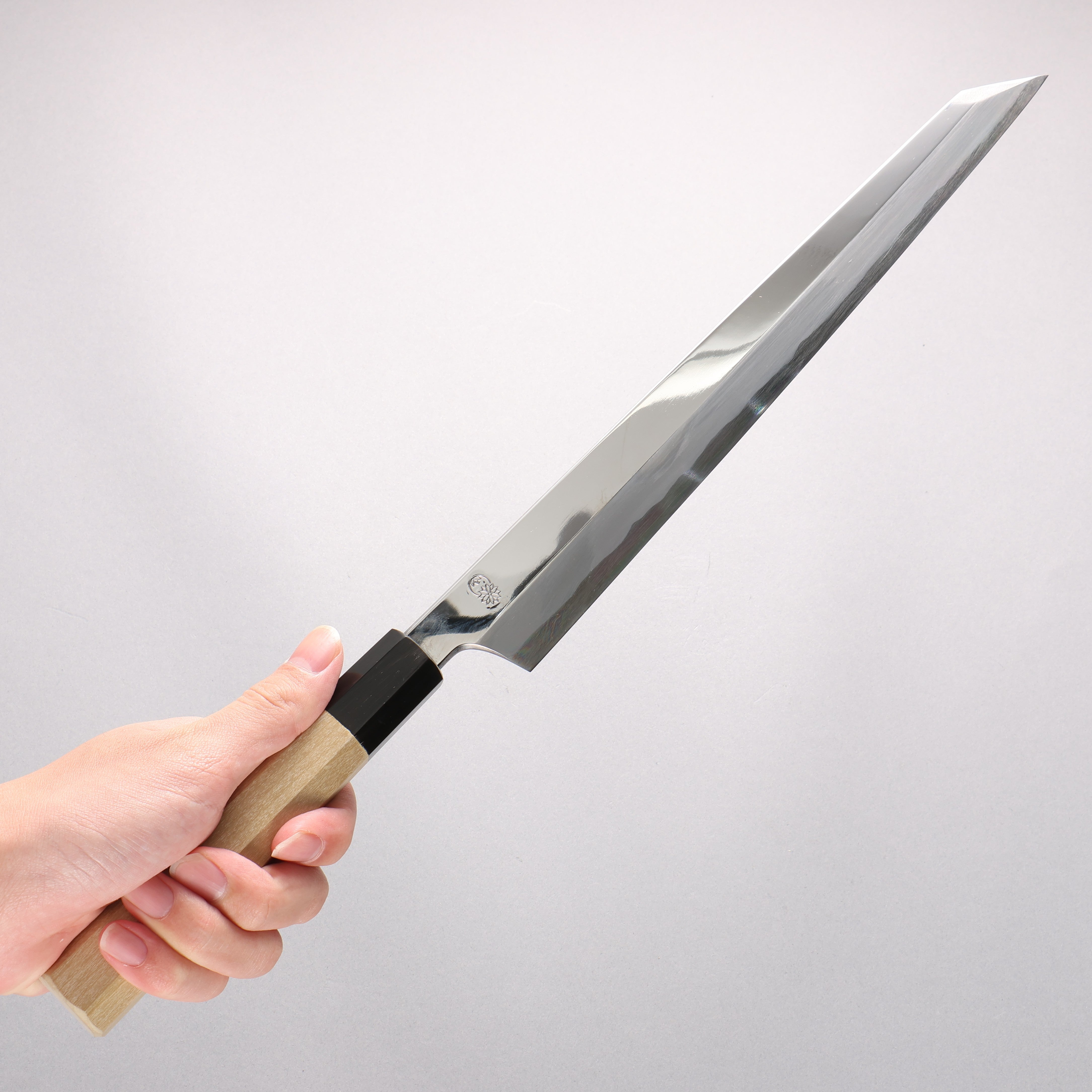 Choyo White Steel Mirrored Finish Kengata Yanagiba 300mm Magnolia Handle - Japanny - Best Japanese Knife