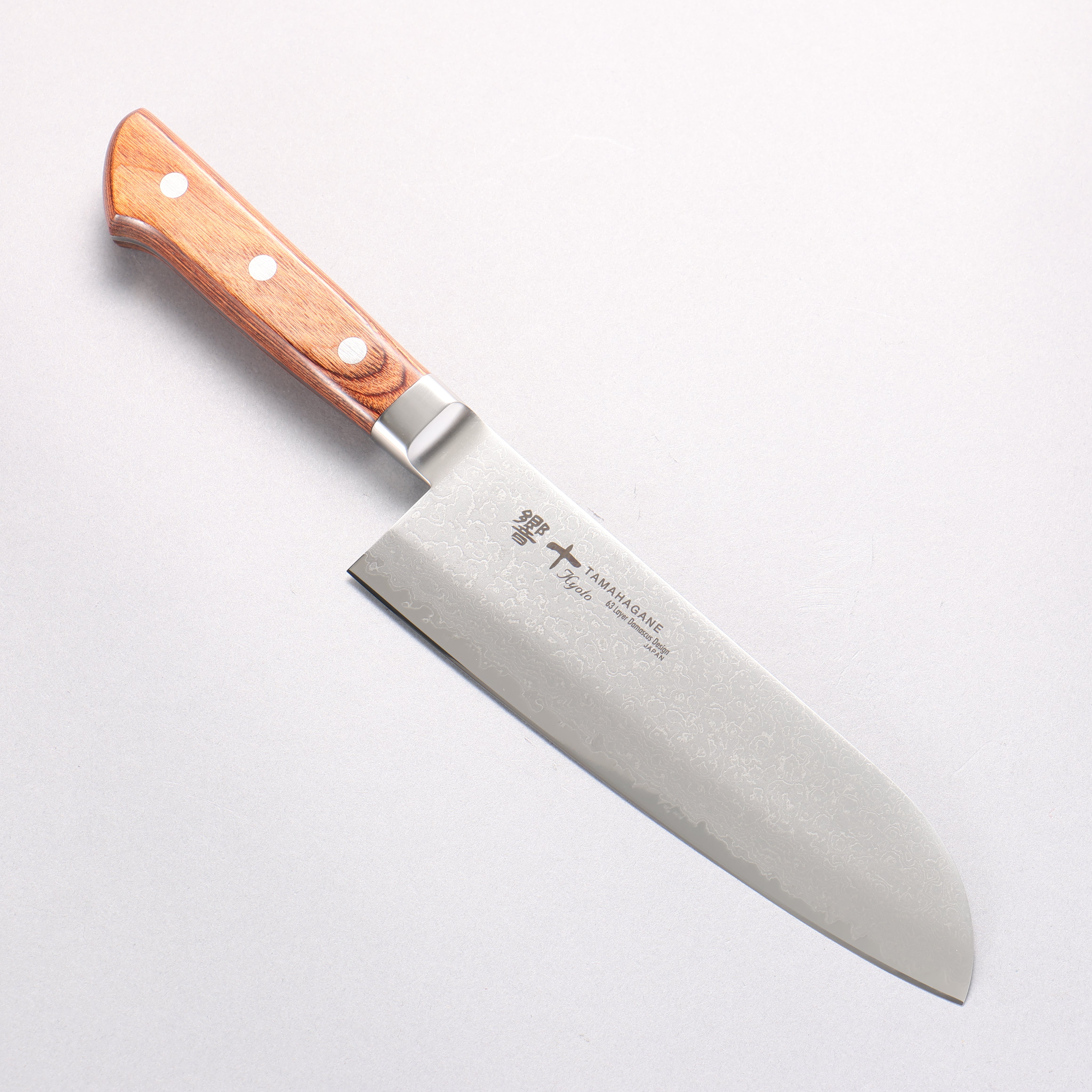 Tamahagane Kyoto 63 Layer Damascus Santoku 175mm KP-1114 - Japanny - Best Japanese Knife