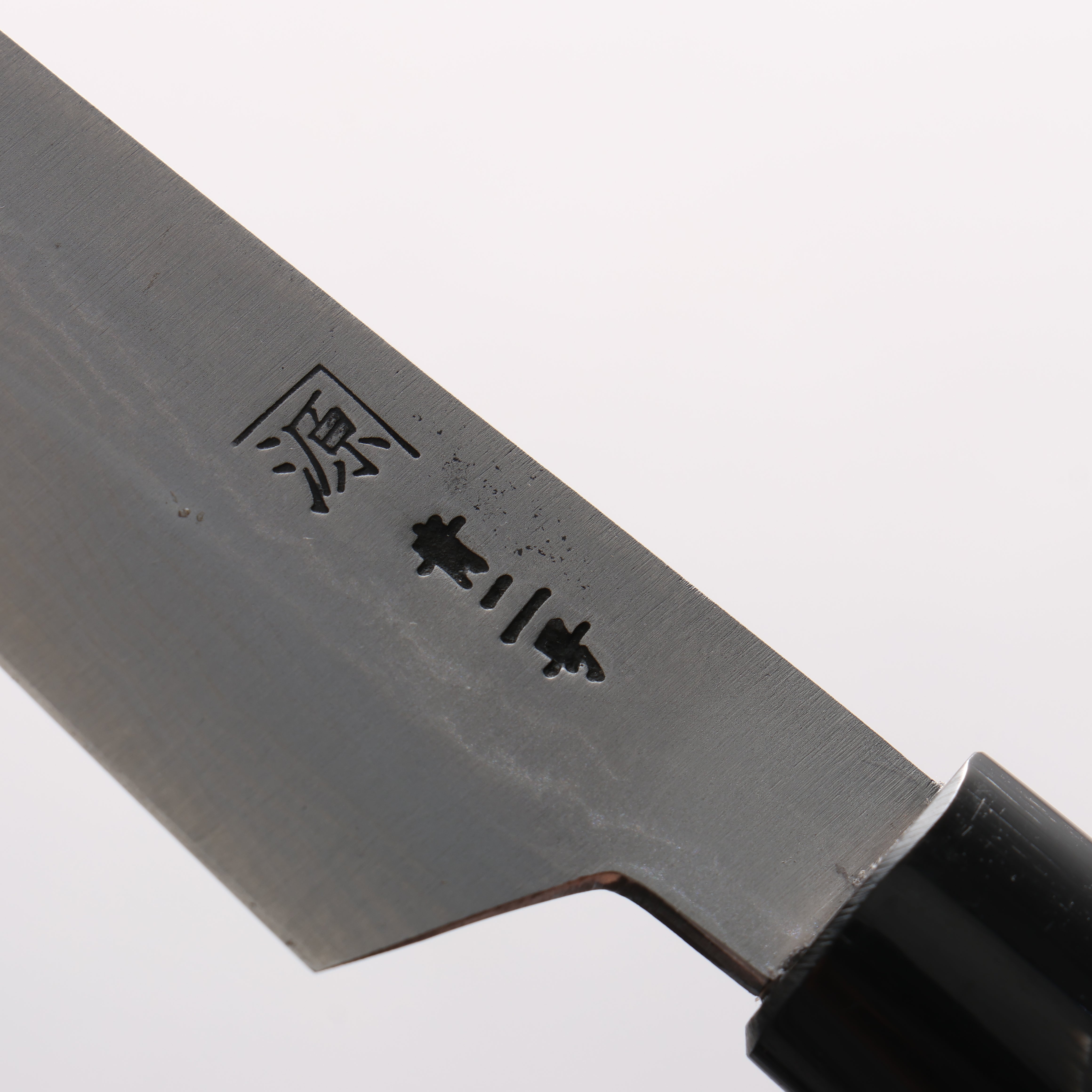 Shigeki Tanaka Blue Steel No.2 Damascus Petty-Utility 120mm Magnolia (Ferrule: Water Buffalo Horn) Handle - Japanny - Best Japanese Knife