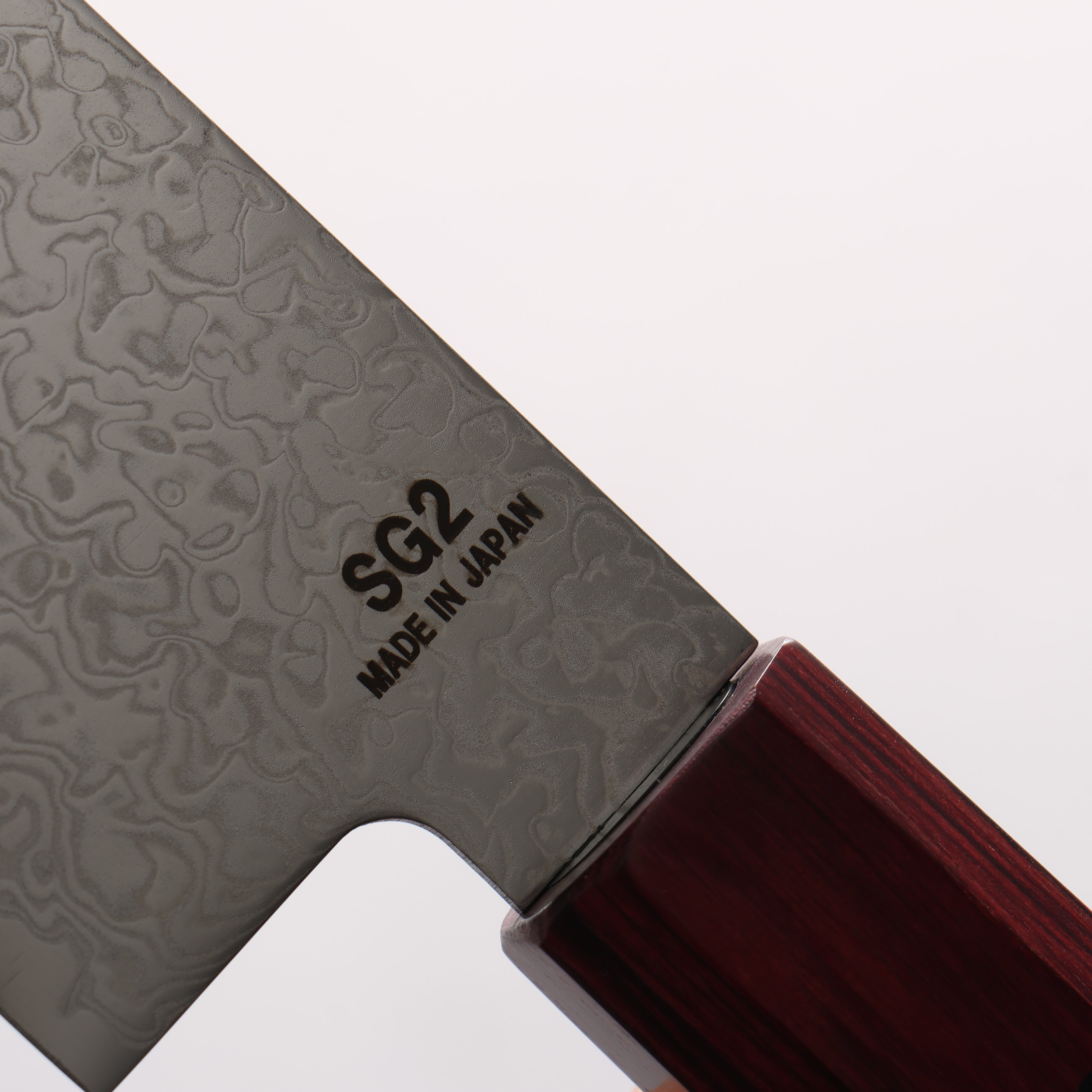 Higuchi SG2 Damascus Santoku 180mm Red Pakka wood Handle - Japanny - Best Japanese Knife
