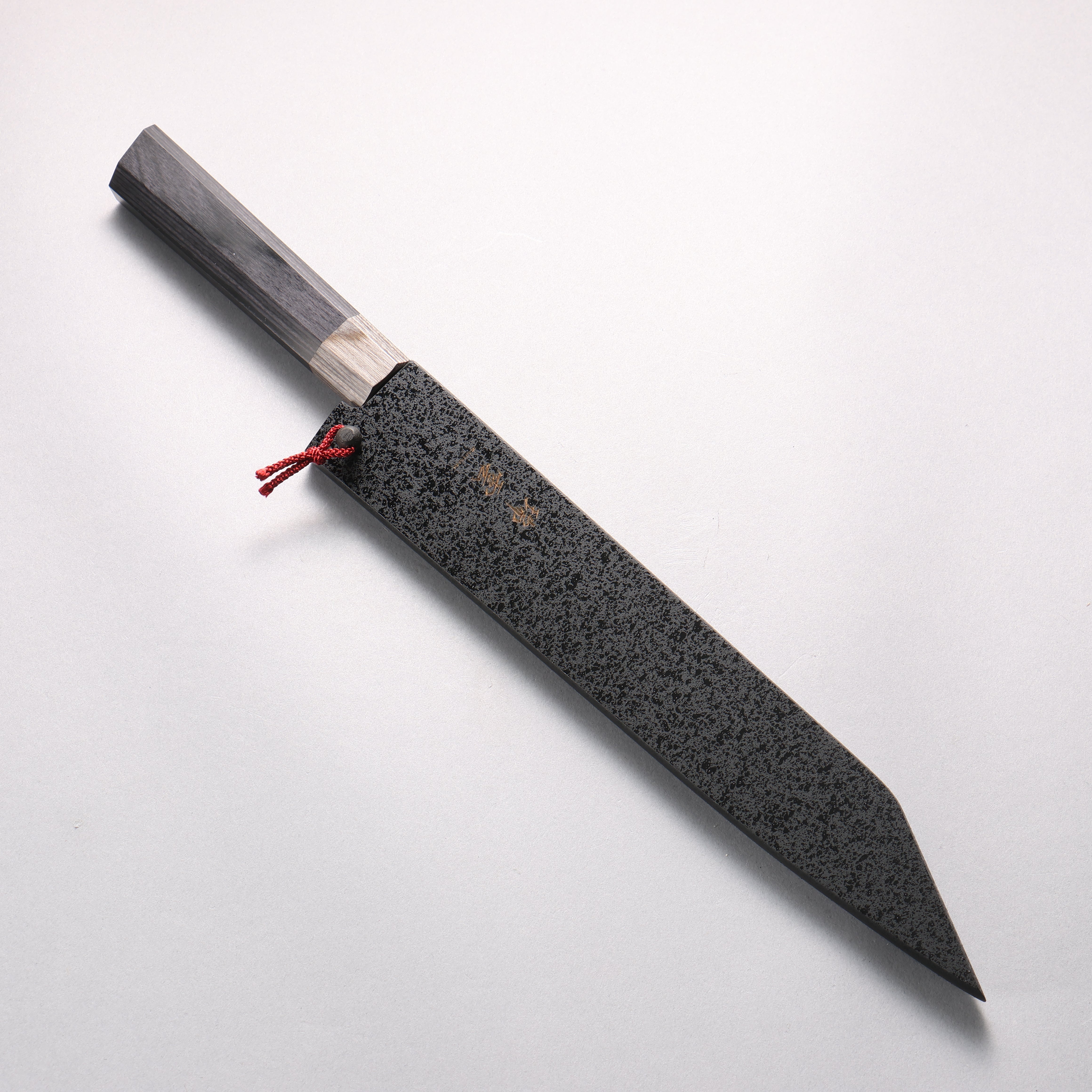 Seki Kanetsugu ZUIUN Kiwami SG2 Damascus DLC Kiritsuke Sujihiki 240mm Black Pakka wood Handle with Sheath - Japanny - Best Japanese Knife