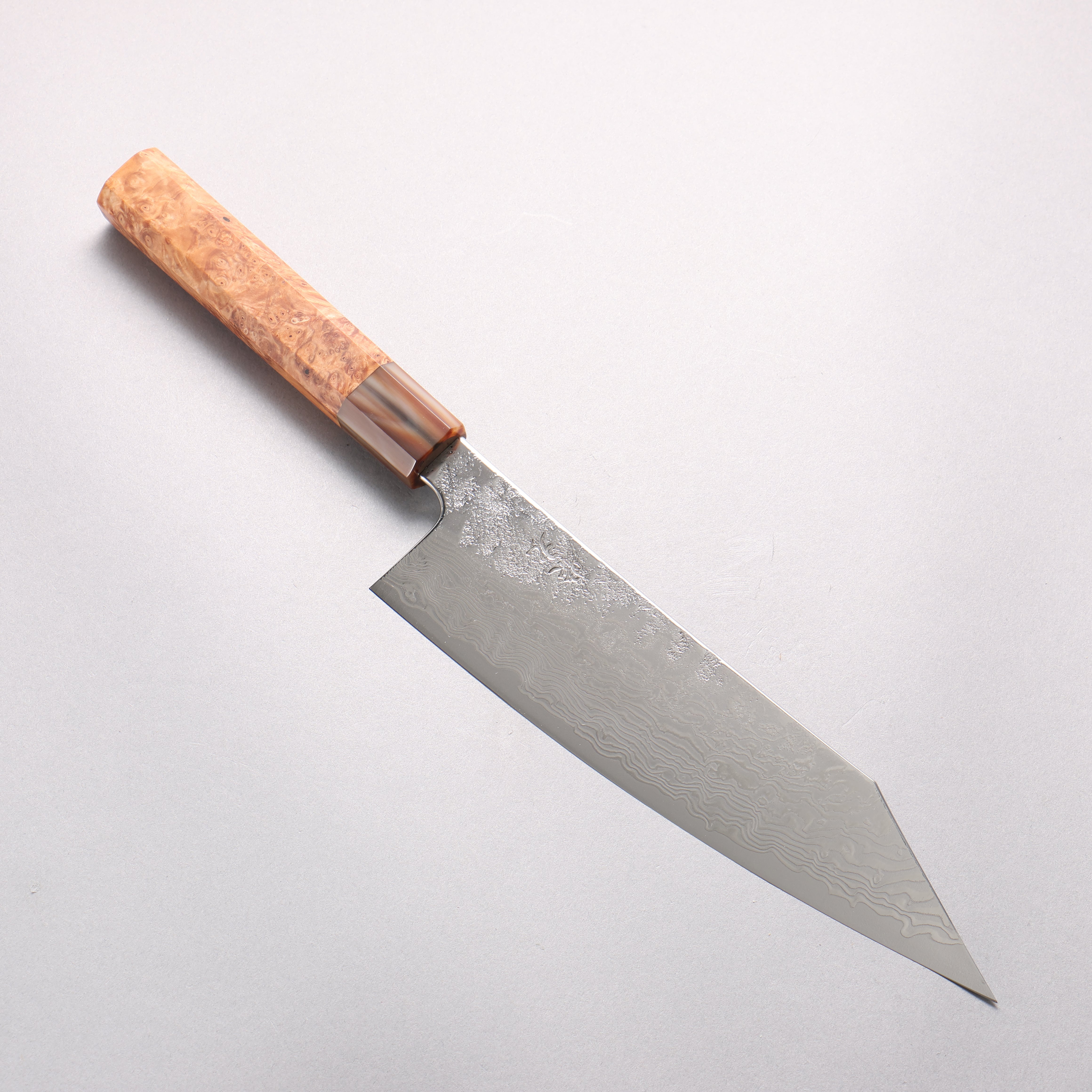 Enkyu SG2 Damascus Migaki Finished Kiritsuke Gyuto 210mm Chinese Quince Handle - Japanny - Best Japanese Knife