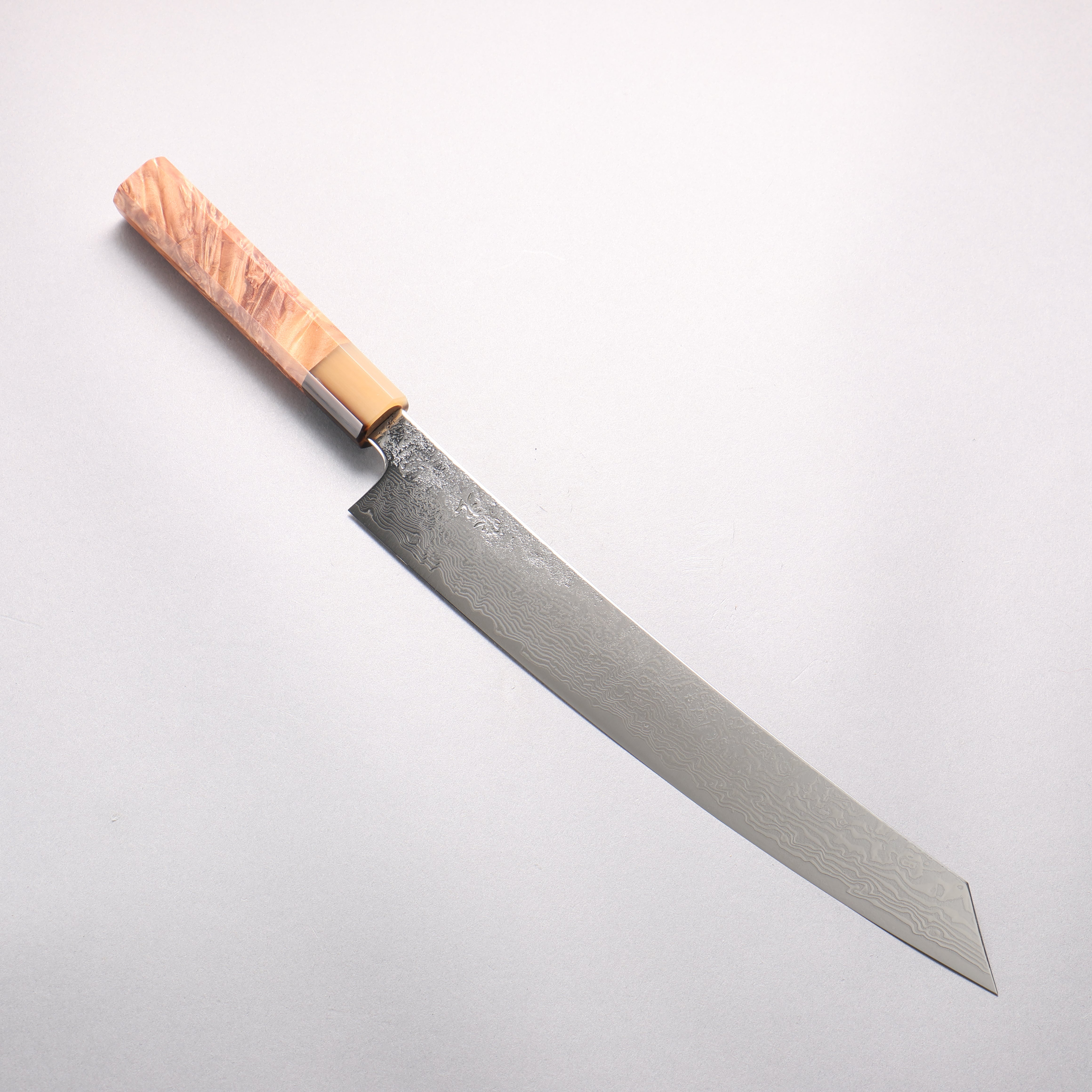 Enkyu SG2 Damascus Migaki Finished Kiritsuke Sujihiki 270mm Chinese Quince Handle - Japanny - Best Japanese Knife
