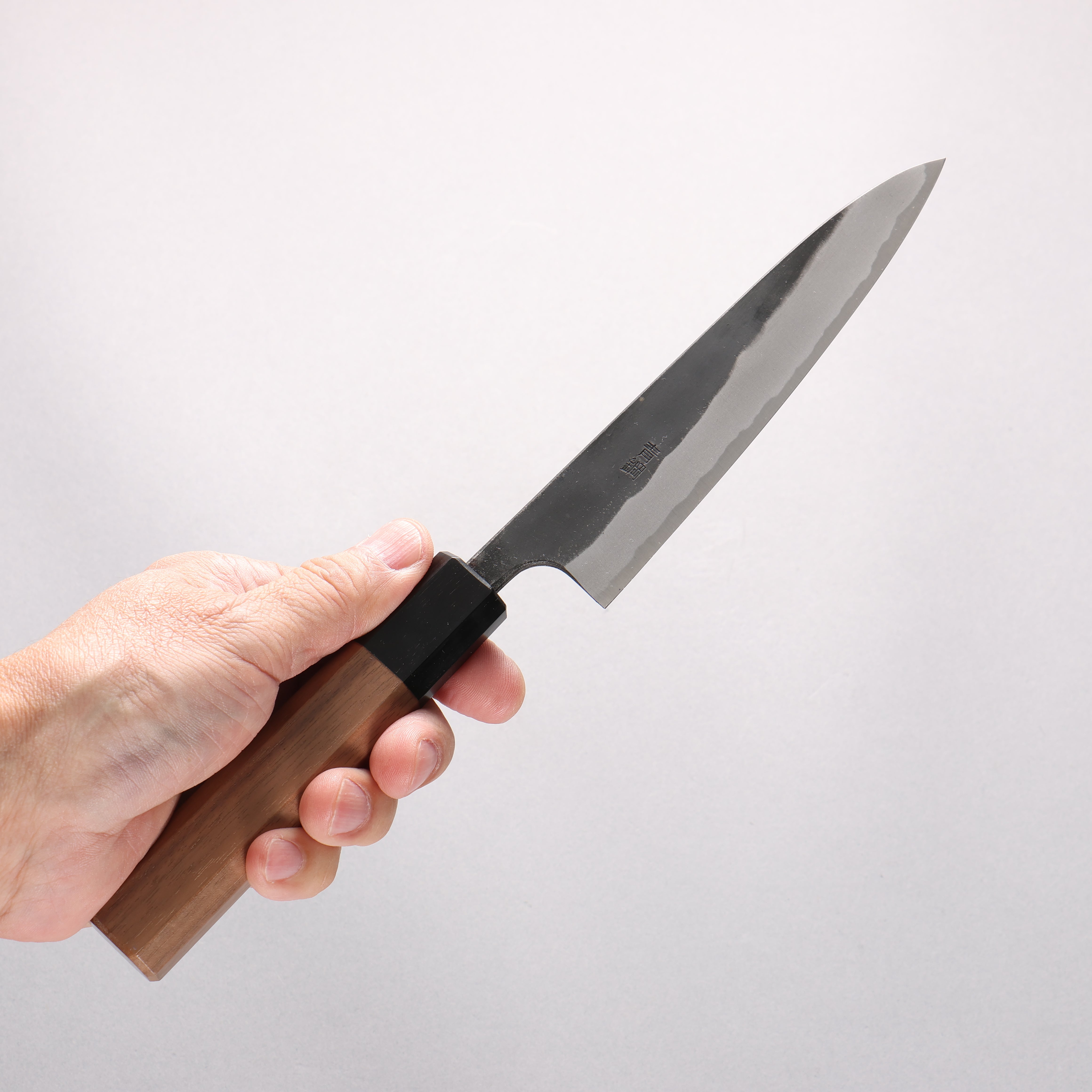 Nao Yamamoto Yasuki Blue Steel Kurouchi Petty-Utility 135mm Walnut Handle - Japanny - Best Japanese Knife