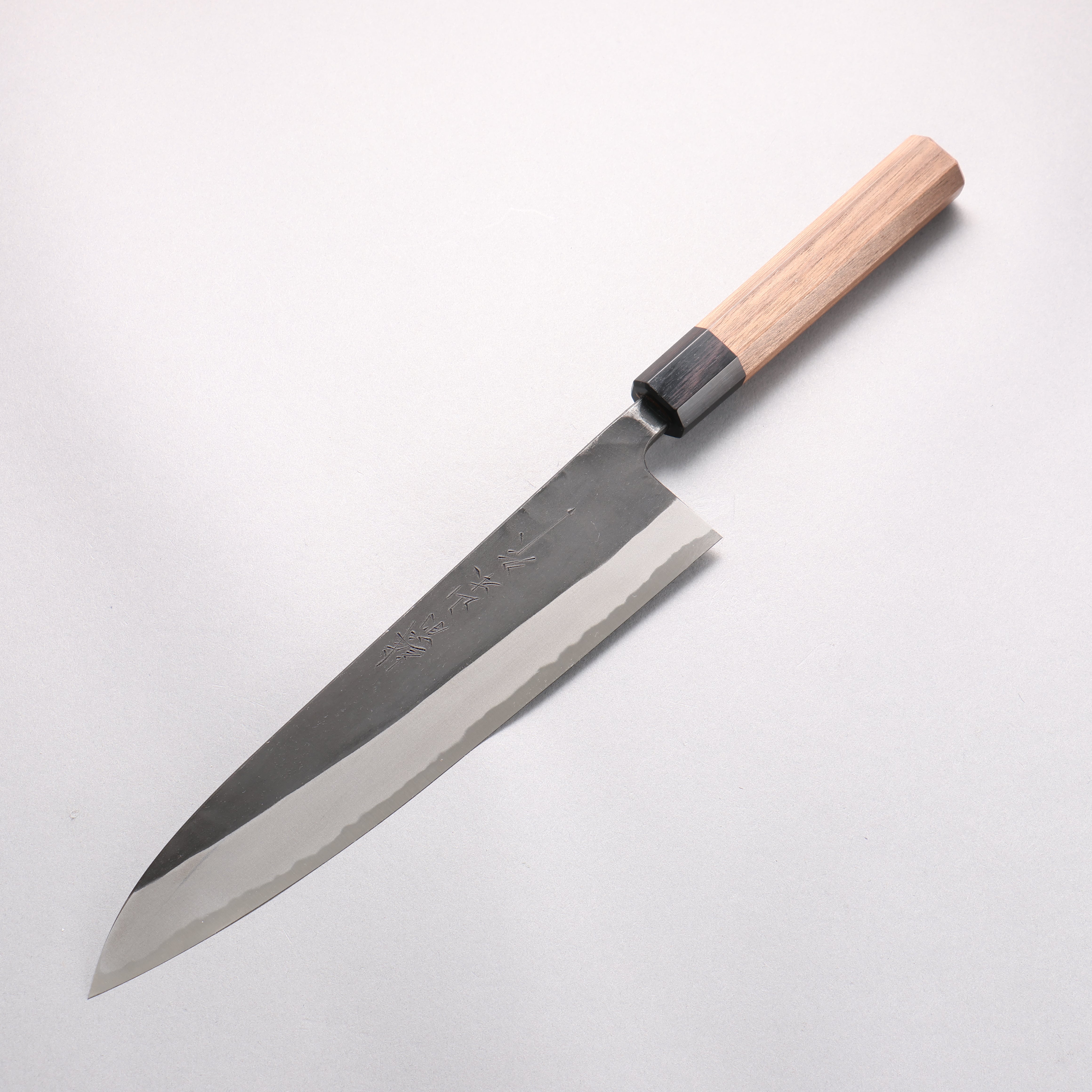 Nao Yamamoto Yasuki Blue Steel Kurouchi Gyuto 240mm Walnut Handle - Japanny - Best Japanese Knife