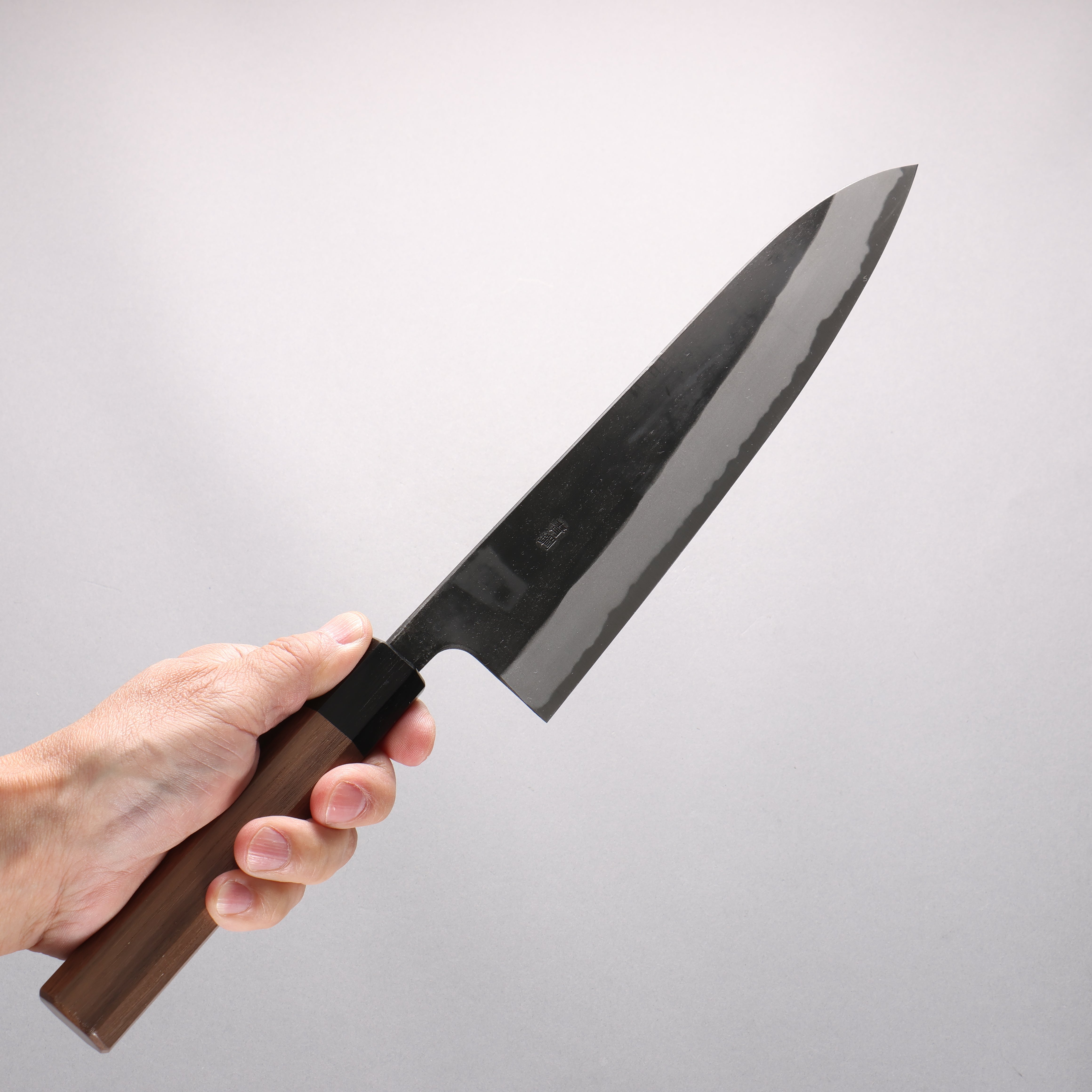 Nao Yamamoto Yasuki Blue Steel Kurouchi Gyuto 240mm Walnut Handle - Japanny - Best Japanese Knife