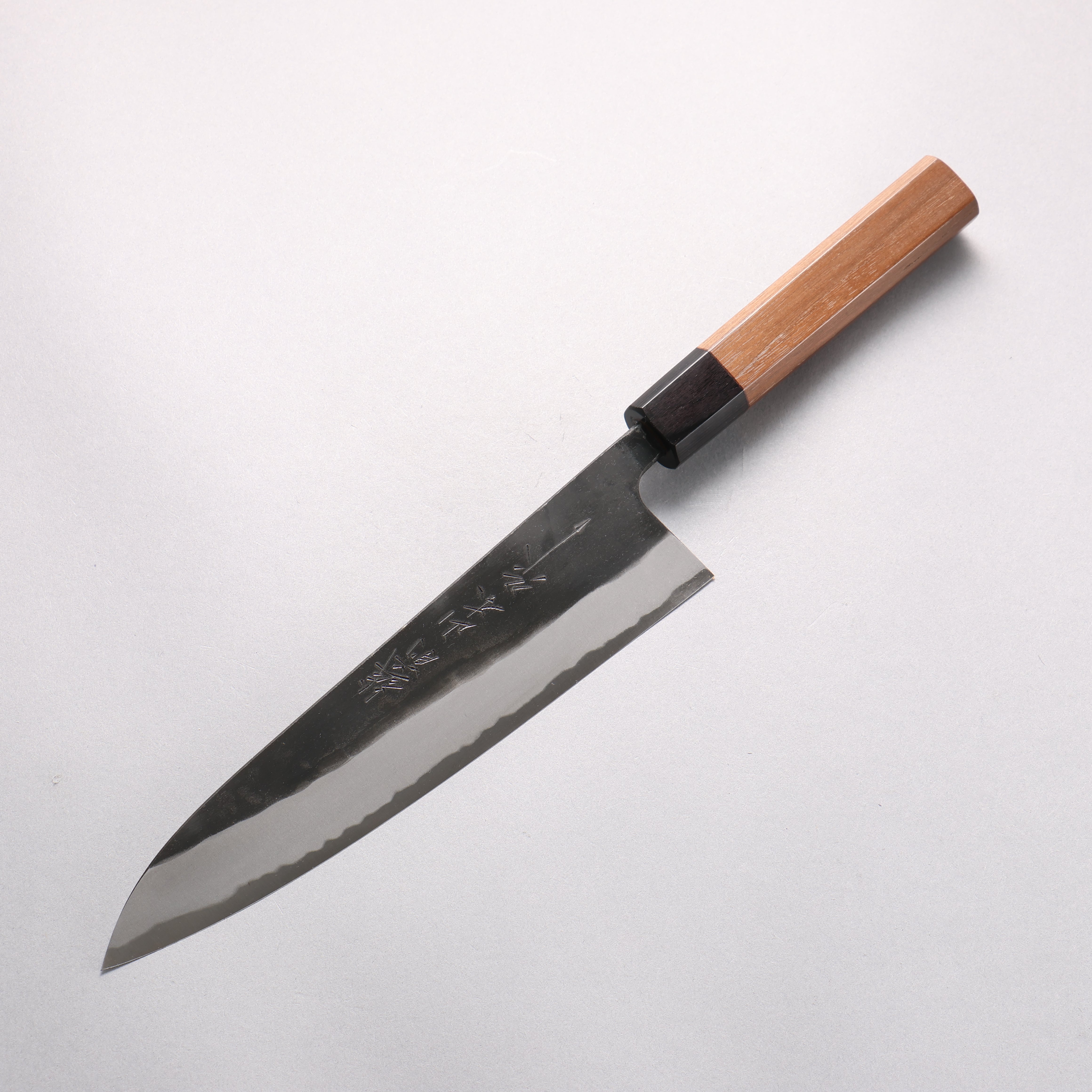 Nao Yamamoto Yasuki Blue Steel Kurouchi Gyuto 210mm Walnut Handle - Japanny - Best Japanese Knife