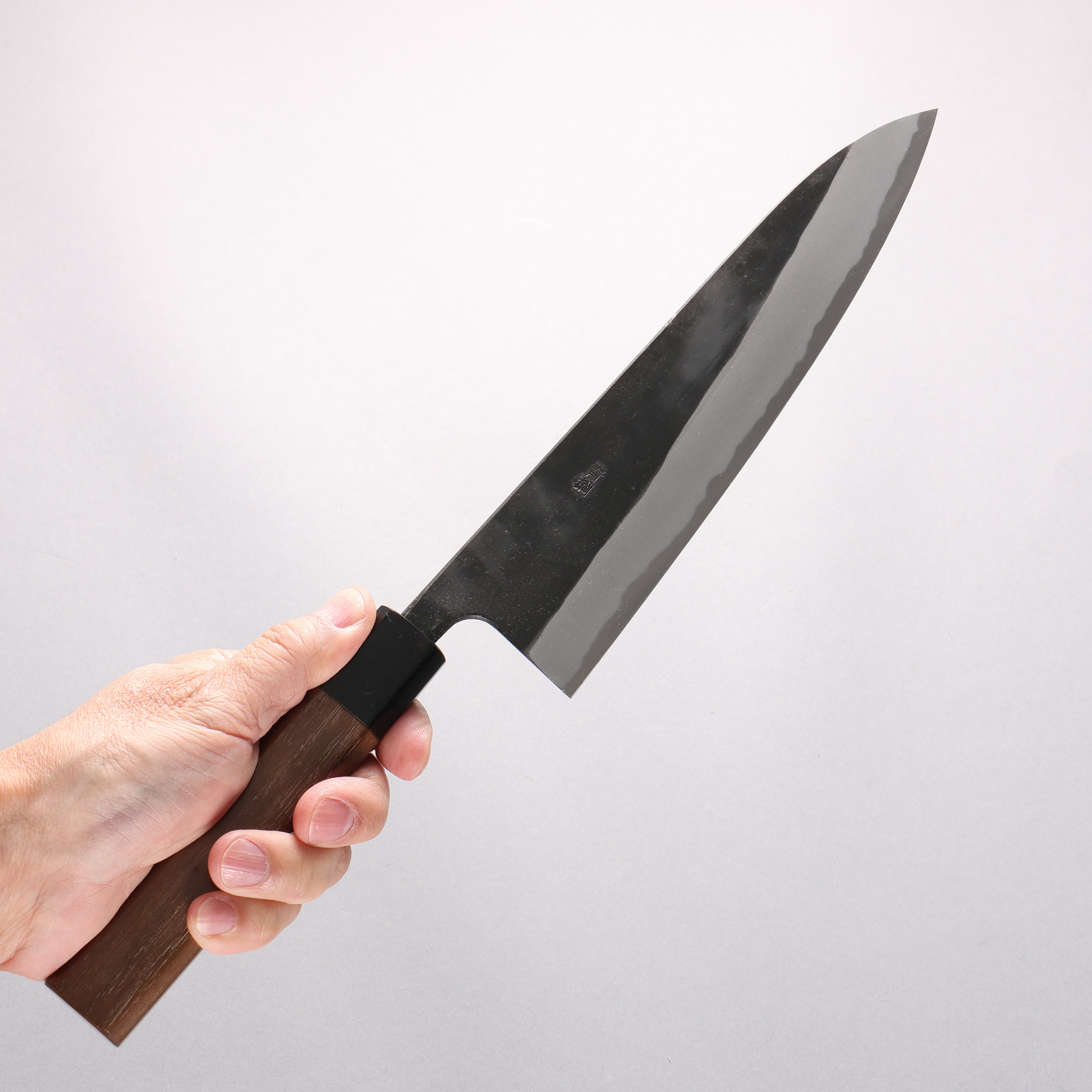 Nao Yamamoto Yasuki Blue Steel Kurouchi Gyuto 210mm Walnut Handle - Japanny - Best Japanese Knife