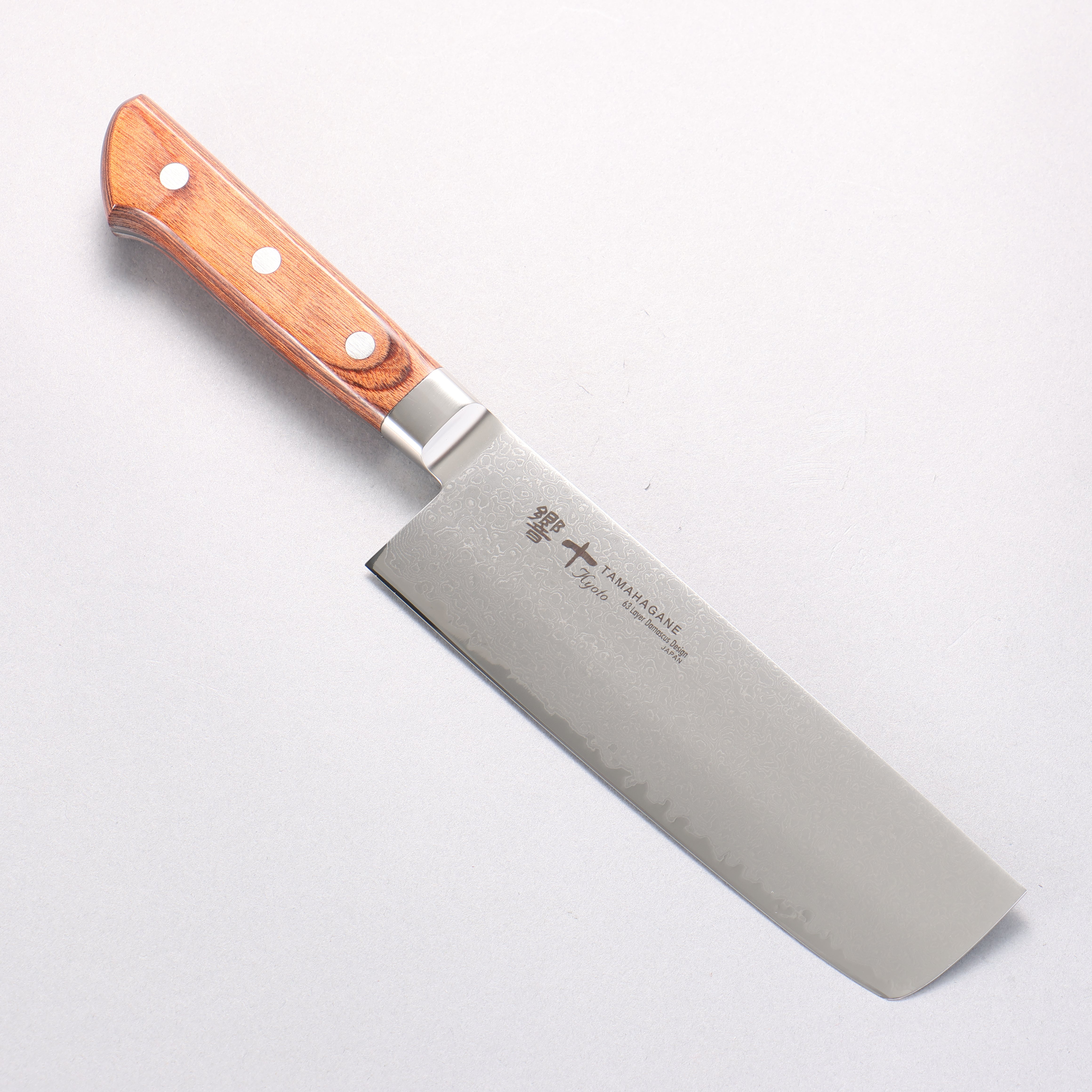 Tamahagane Kyoto 63 Layer Damascus Nakiri 160mm KP-1116 - Japanny - Best Japanese Knife