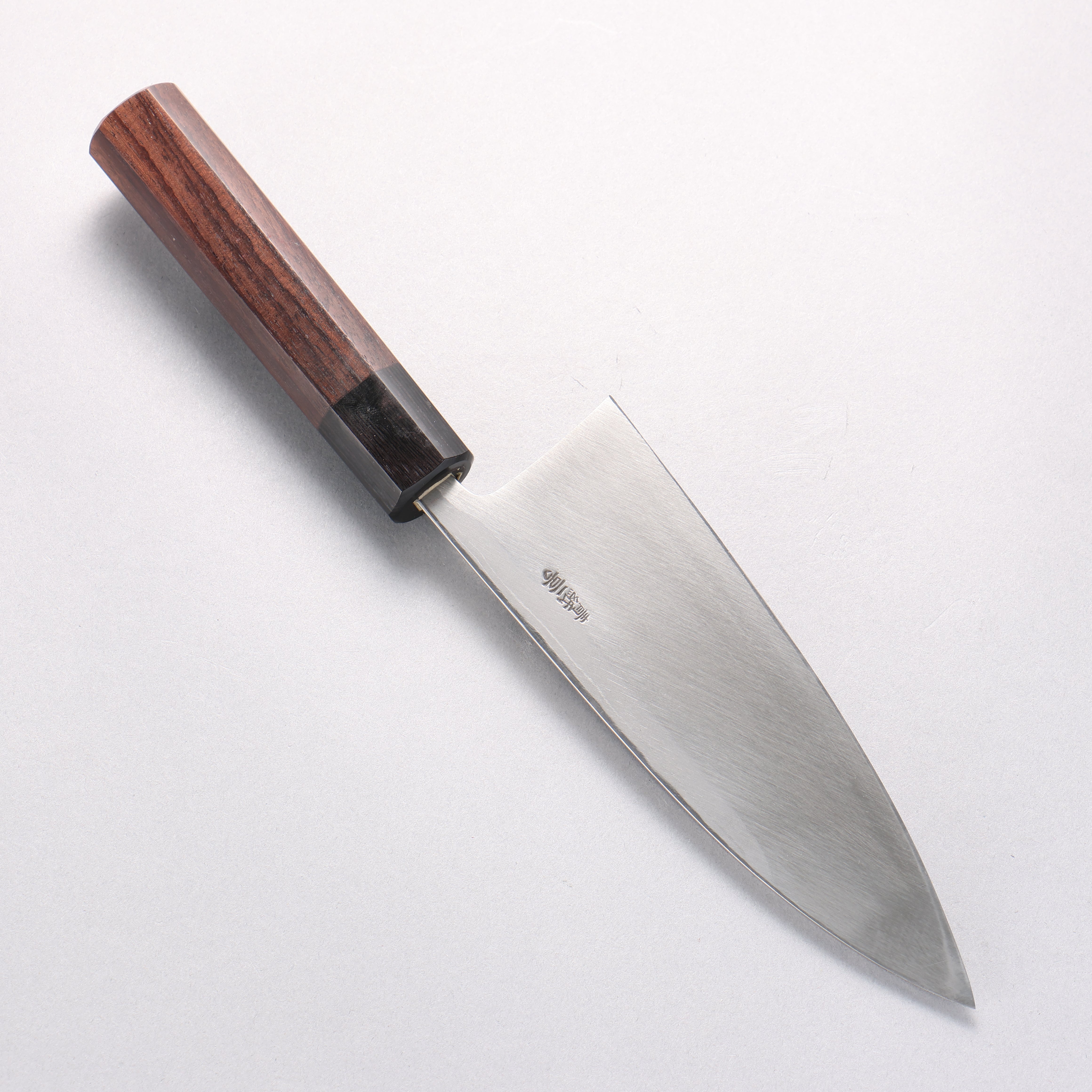 Hideo Kitaoka Blue Steel No.2 Damascus Deba 165mm Shitan Handle - Japanny - Best Japanese Knife