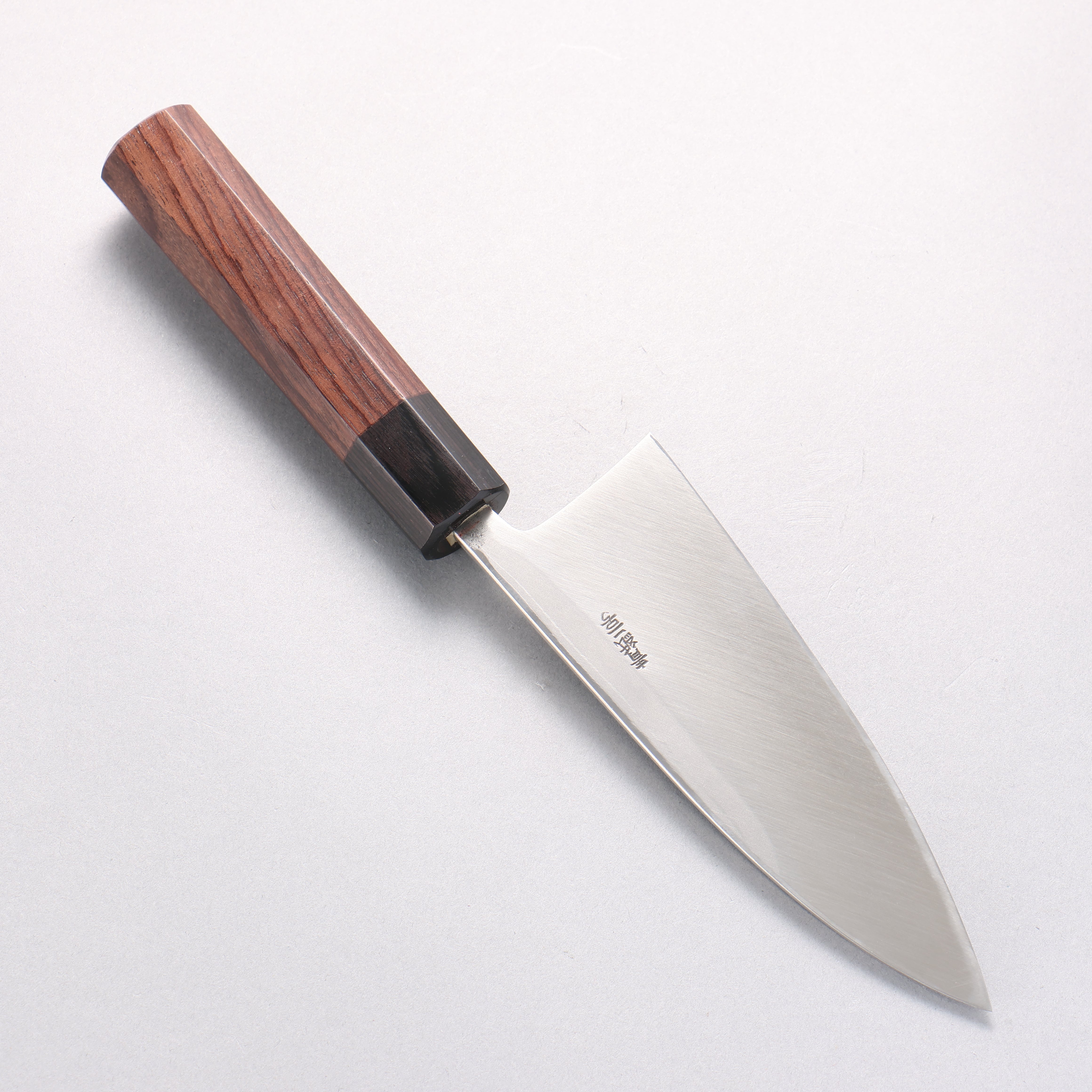 Hideo Kitaoka Blue Steel No.2 Damascus Deba 150mm Shitan Handle - Japanny - Best Japanese Knife