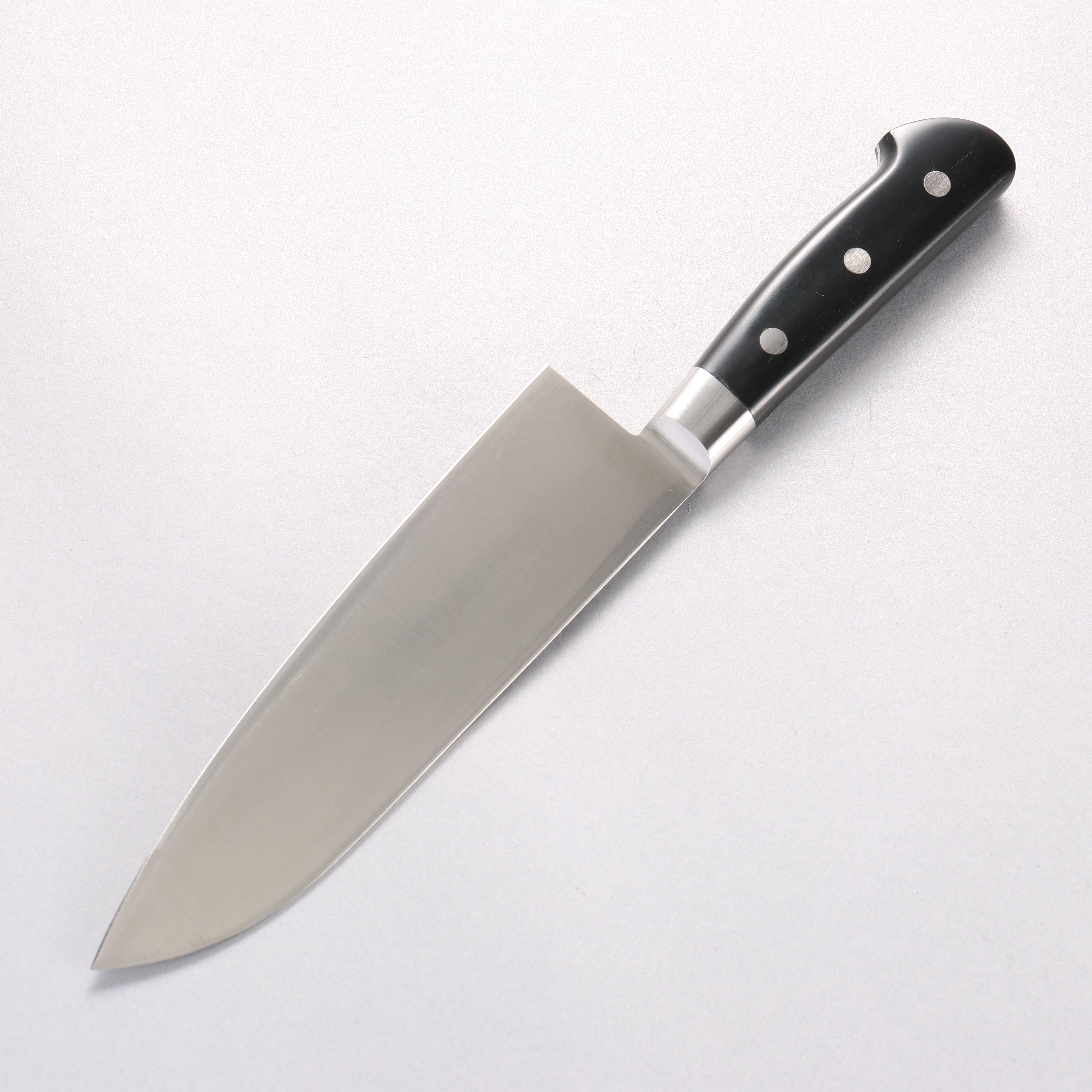 Iseya Molybdenum Santoku 180mm Black Micarta Handle - Japanny - Best Japanese Knife