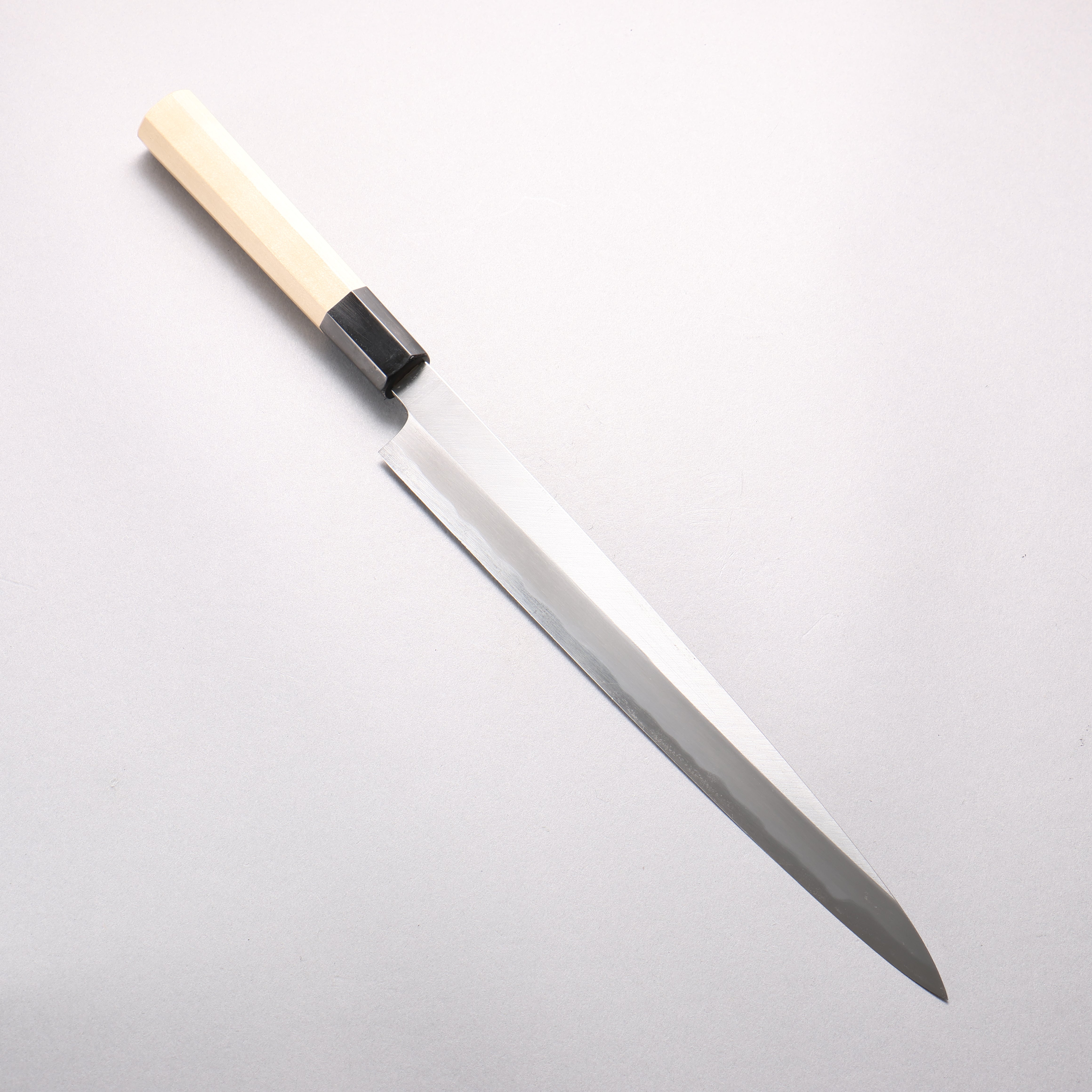 Minamoto Akitada Blue Steel No.1 Yanagiba 270mm Magnolia (Ferrule: Water Buffalo Horn) Handle