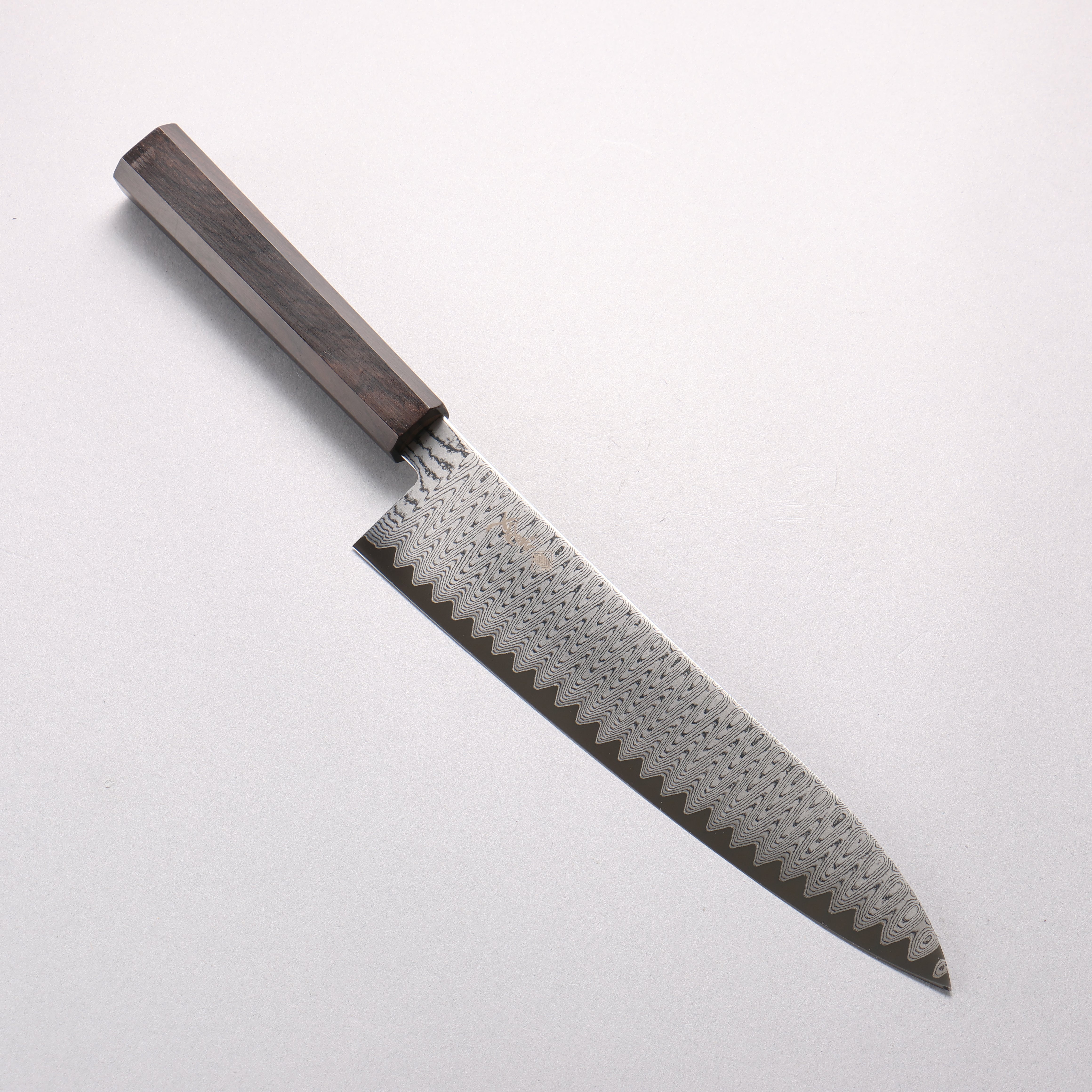 Kanjyo VG10 Damascus Ladder Pattern Gyuto 210mm Ebony Wood Handle