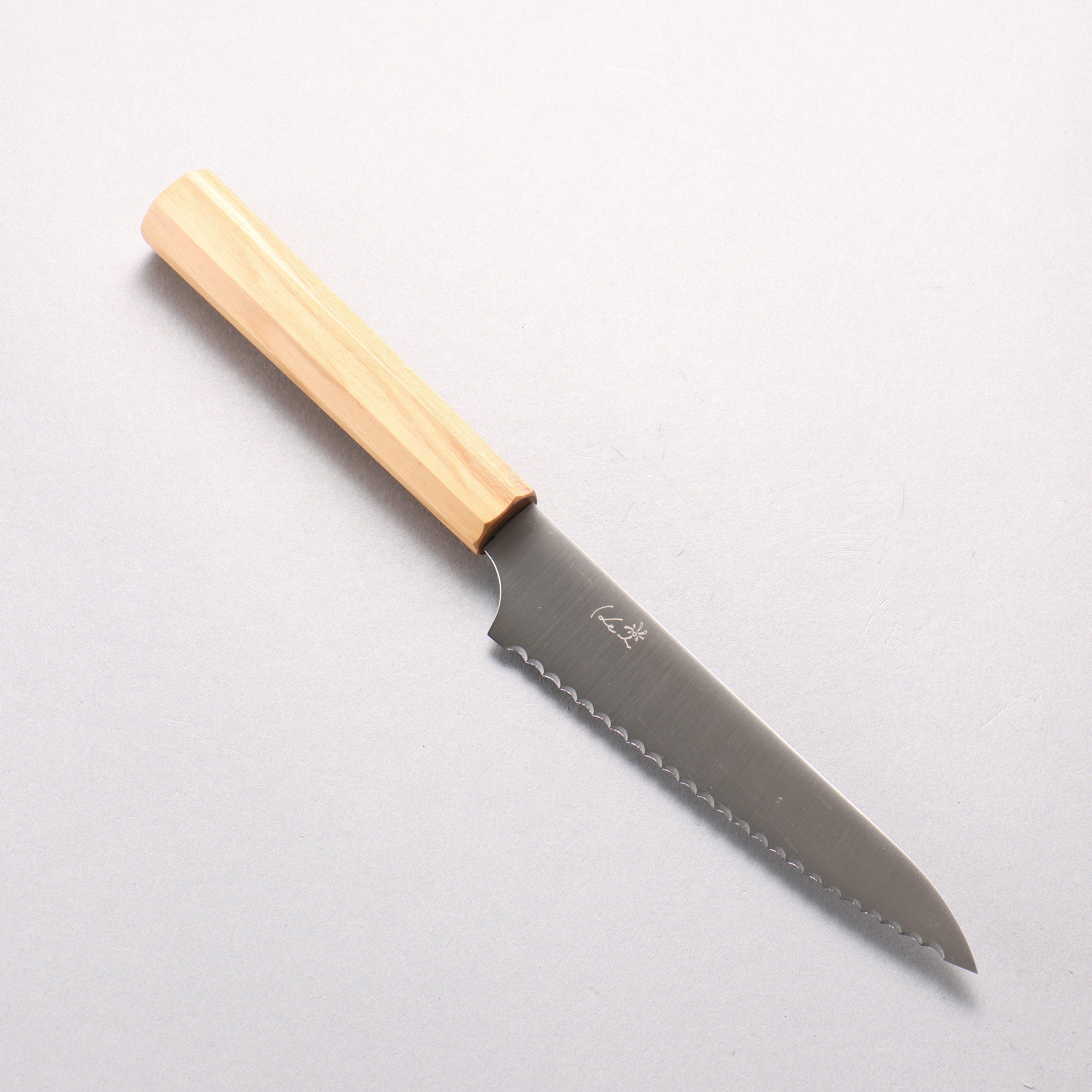 Kei Stainless Steel Bread Slicer 150mm Olive tree Handle