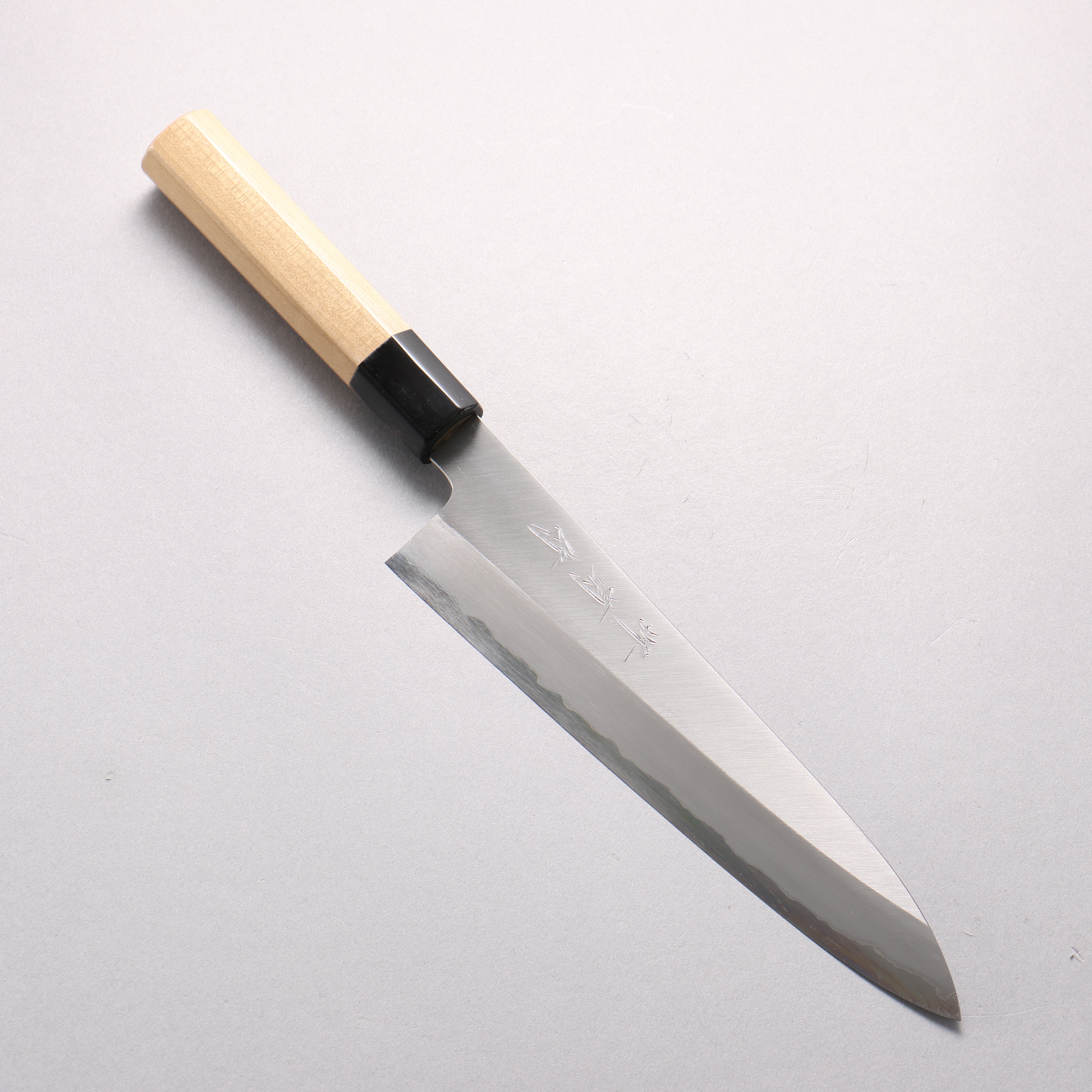 Sakai Kikumori White Steel No.1 Gyuto 210mm Magnolia (Ferrule: Water Buffalo Horn) Handle - Japanny - Best Japanese Knife