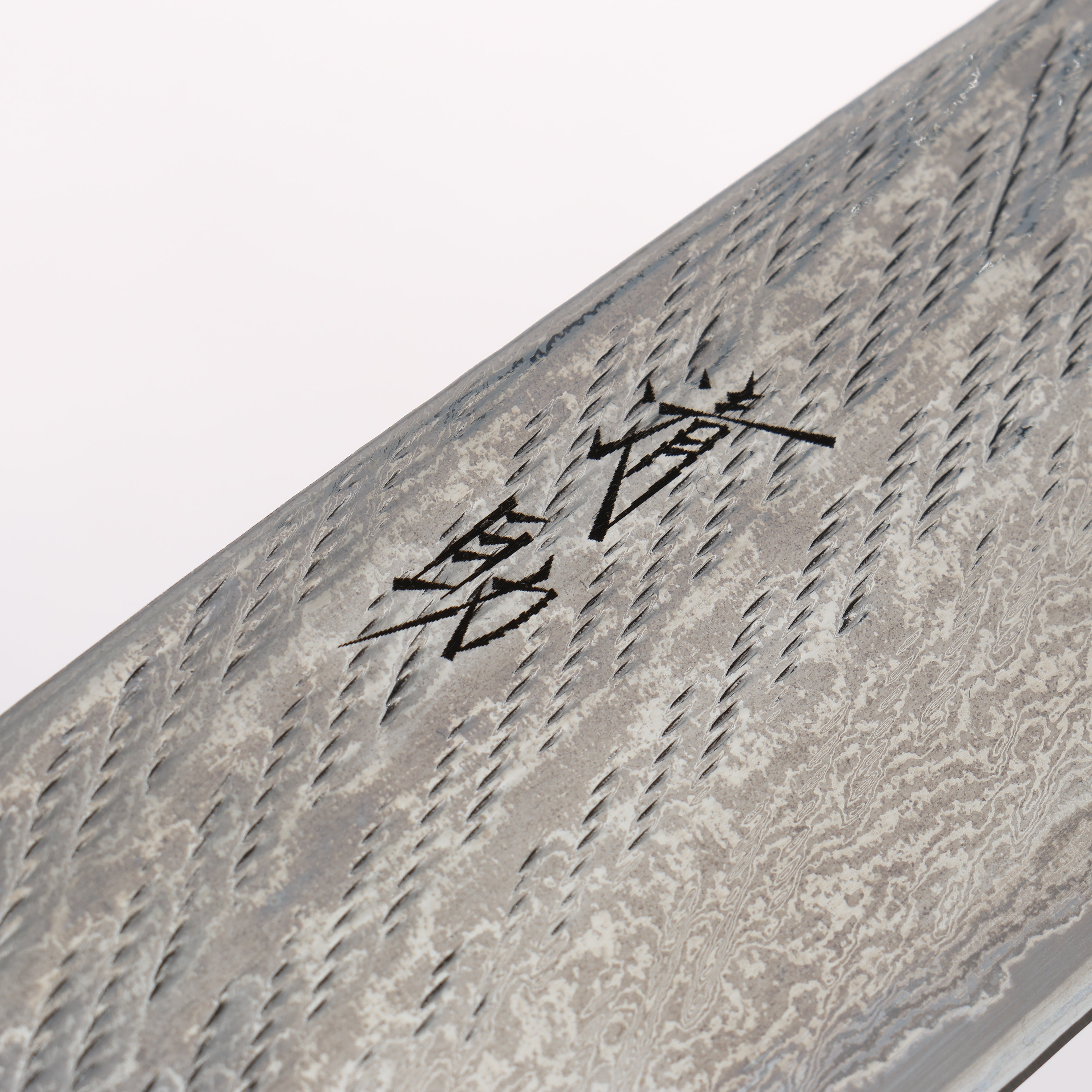 Seisuke AUS10 Hammered Damascus Rope Pattern Santoku 170mm Ebony Wood (ferrule: Black Water Buffalo Horn) Handle - Japanny - Best Japanese Knife