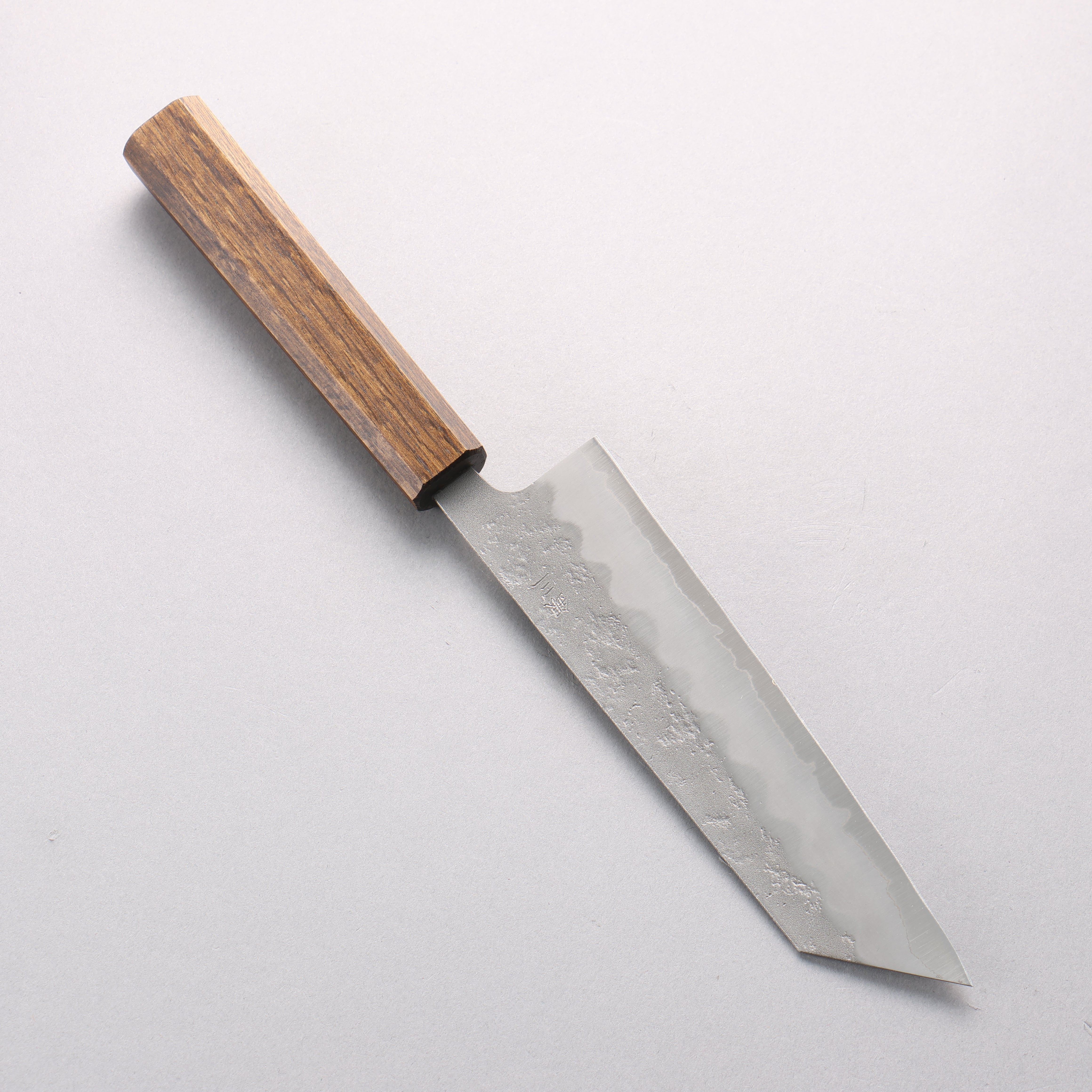 Oul Silver Steel No.3 Nashiji Bunka 170mm Oak (Baikoku / Soot Black) Handle - Japanny - Best Japanese Knife