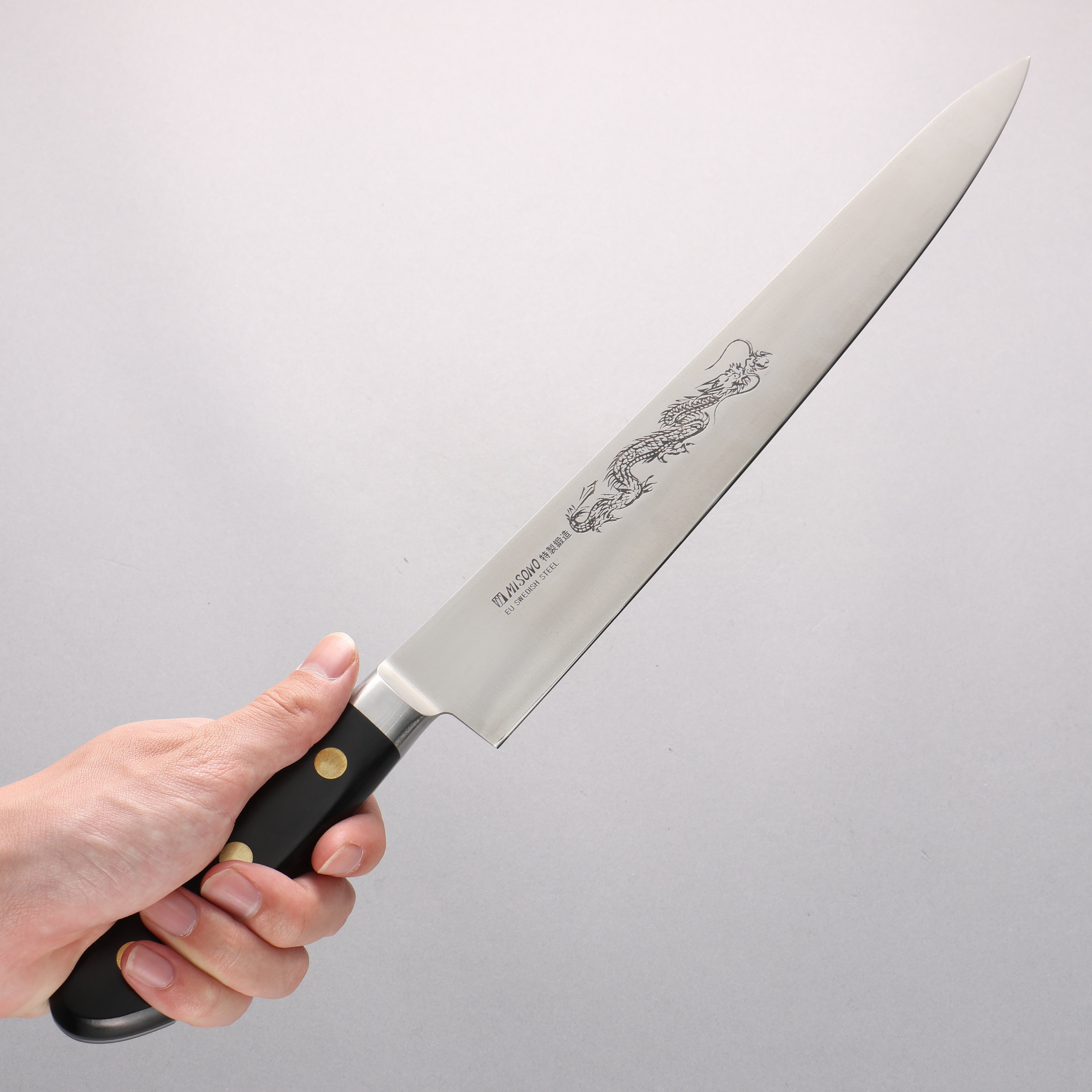 Misono Swedish Steel Dragon Engraving Sujihiki - Japanny - Best Japanese Knife