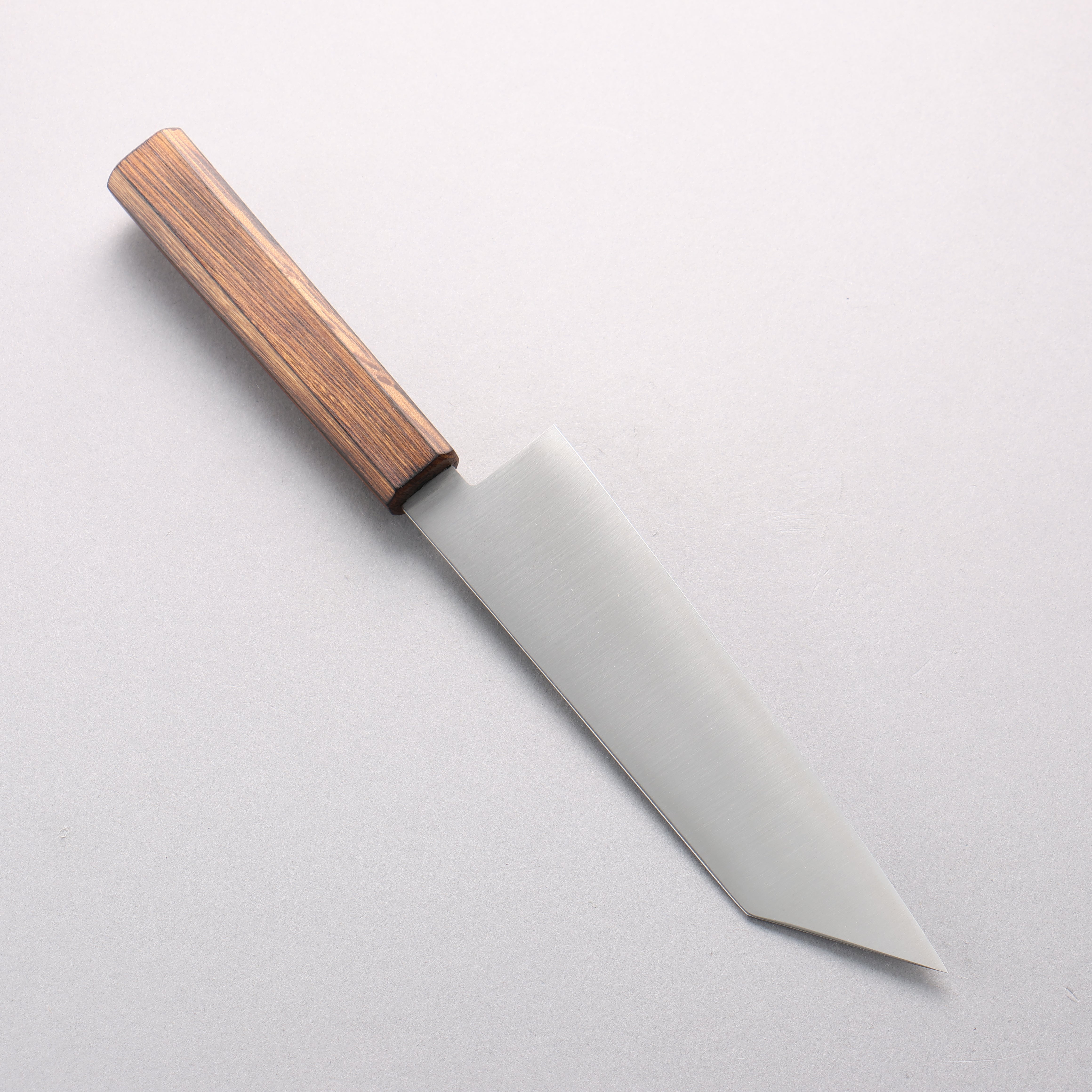 Seisuke Blue Steel No.2 Kiritsuke Gyuto 180mm Oak (Baikoku / Soot Black) Handle - Japanny - Best Japanese Knife