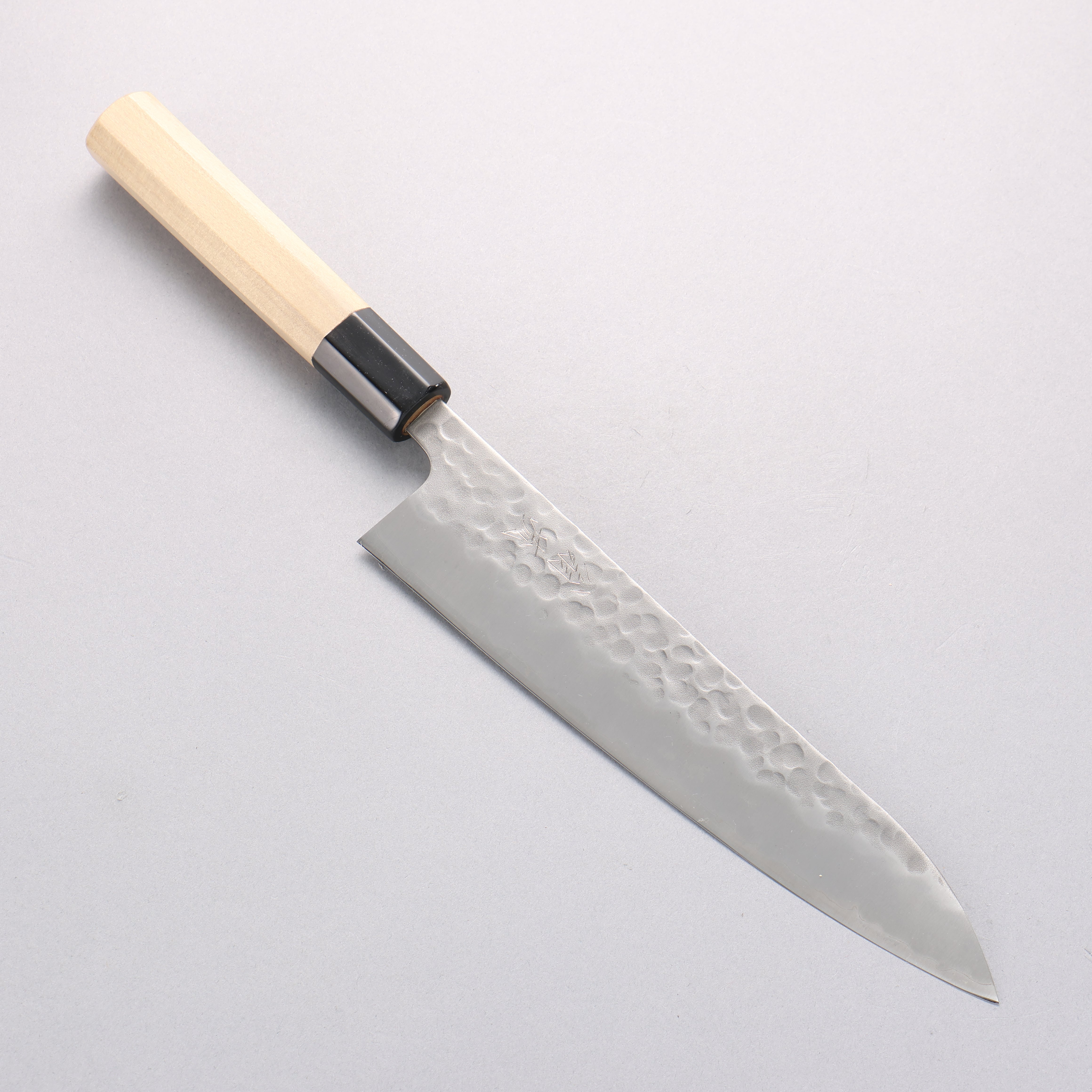 Oul White Steel No.2 Hammered Gyuto  210mm Magnolia Handle