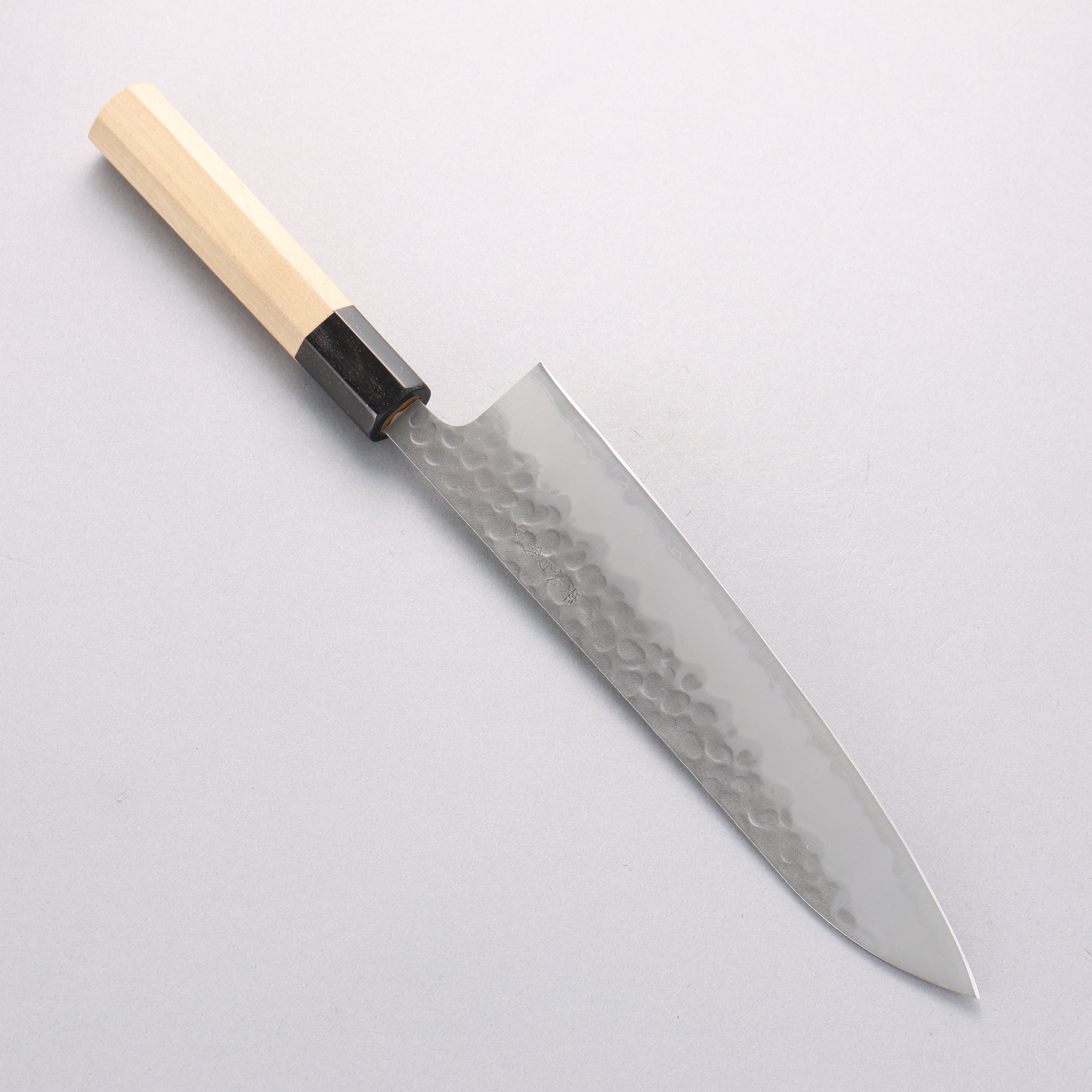 Oul White Steel No.2 Hammered Gyuto 210mm Magnolia Handle - Japanny - Best Japanese Knife