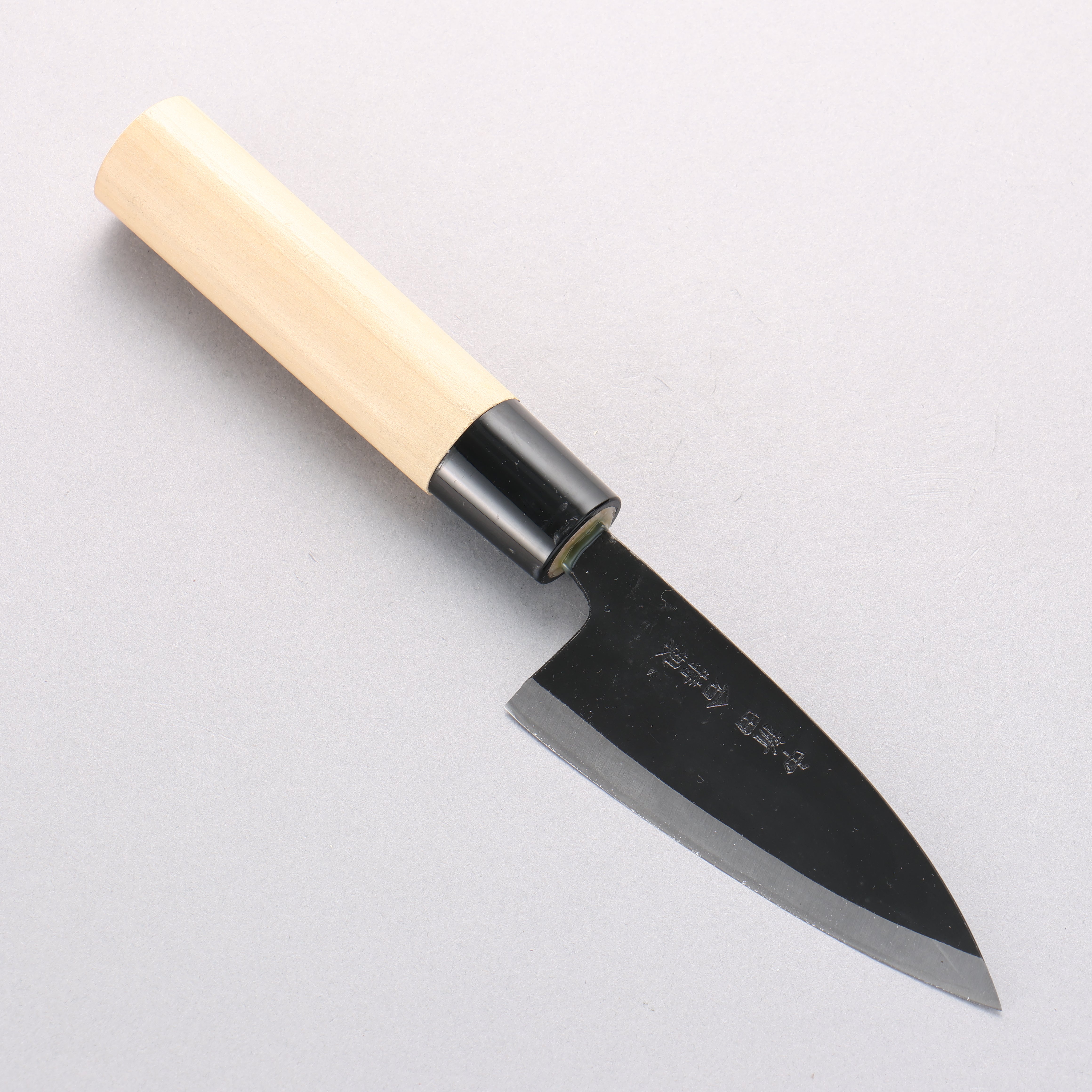 Nakaniida White Steel No.2 Black Deba  105mm Magnolia Handle