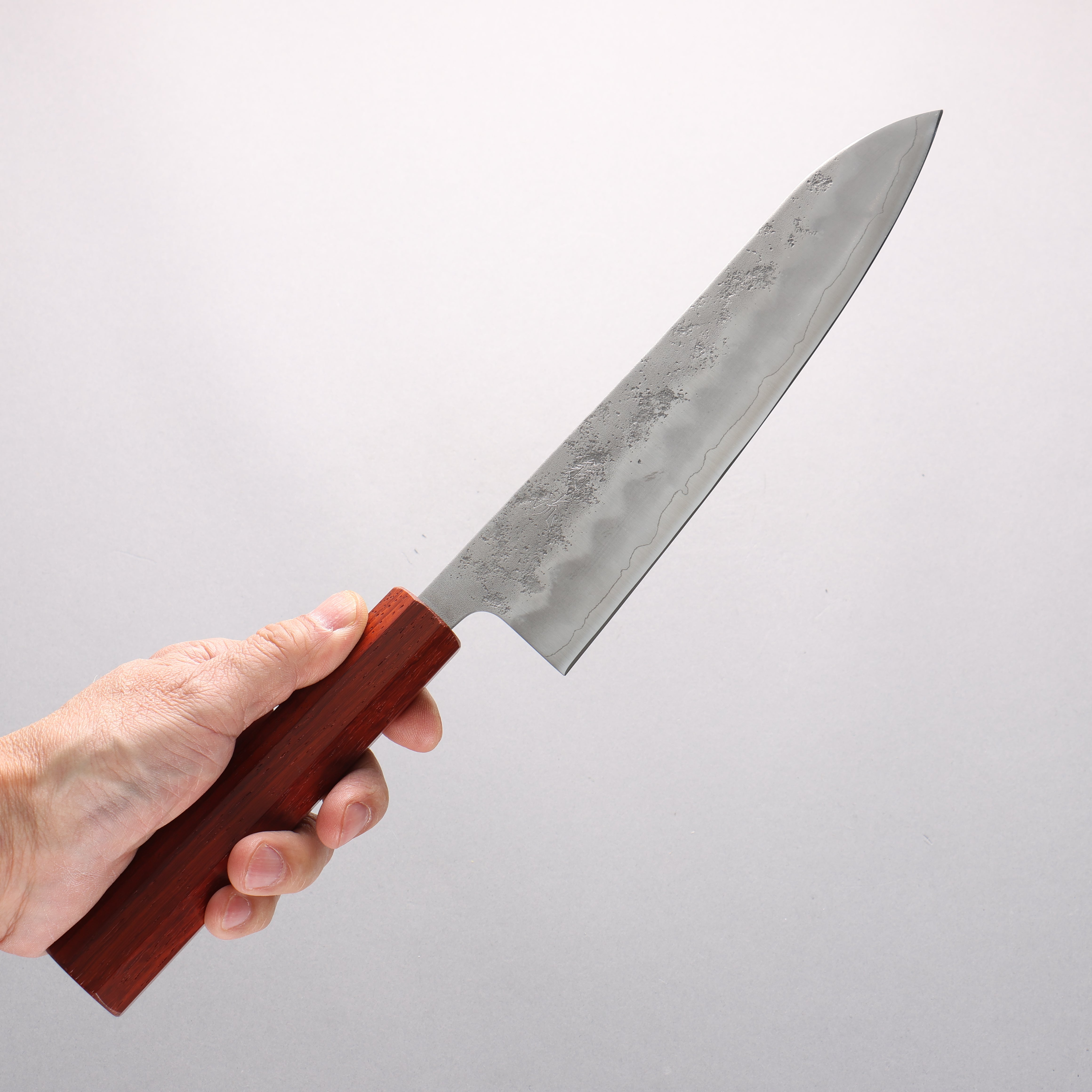 Oul Silver Steel No.3 Nashiji Gyuto 210mm Padoauk Handle - Japanny - Best Japanese Knife