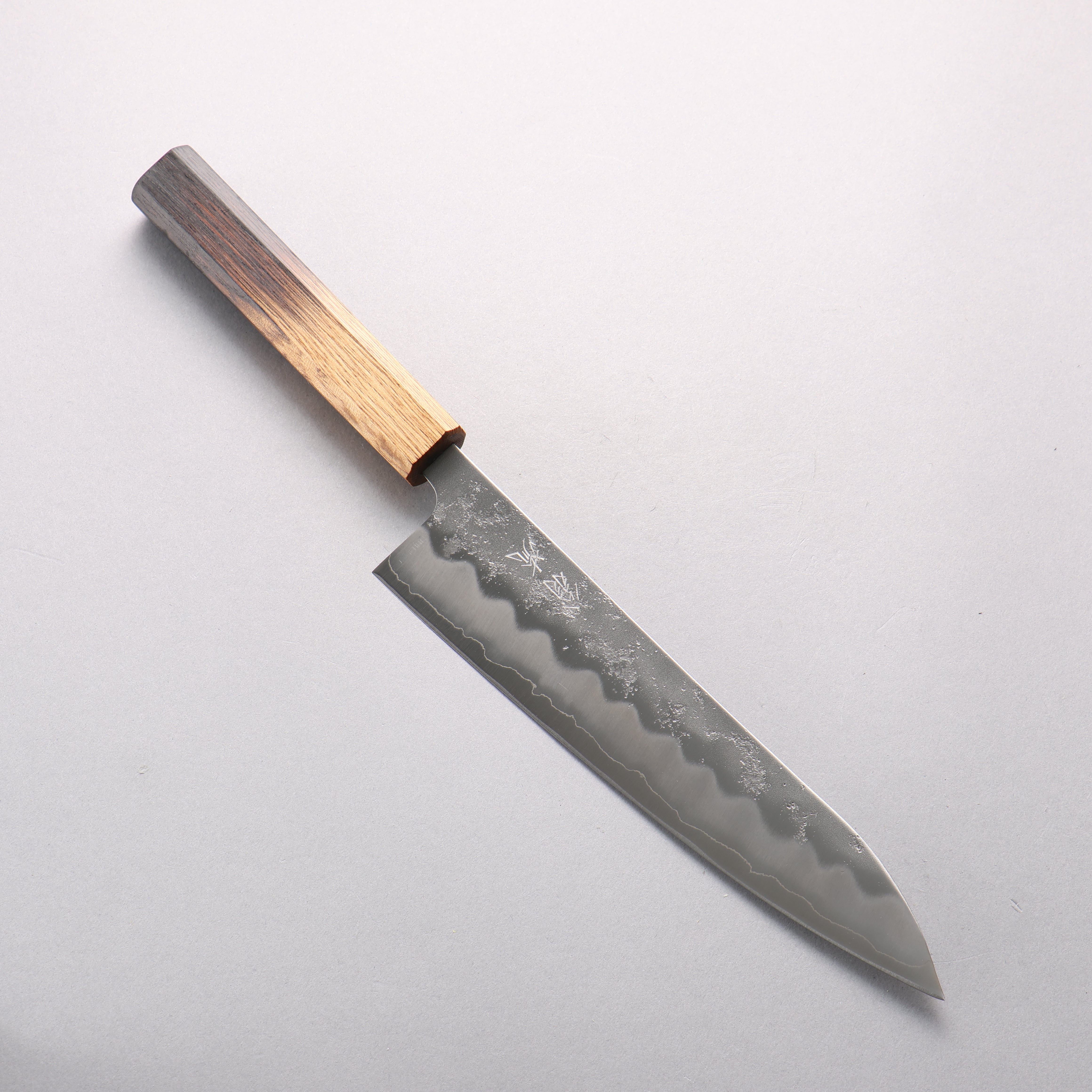Oul Silver Steel No.3 Nashiji Gyuto 210mm Burnt Oak Handle