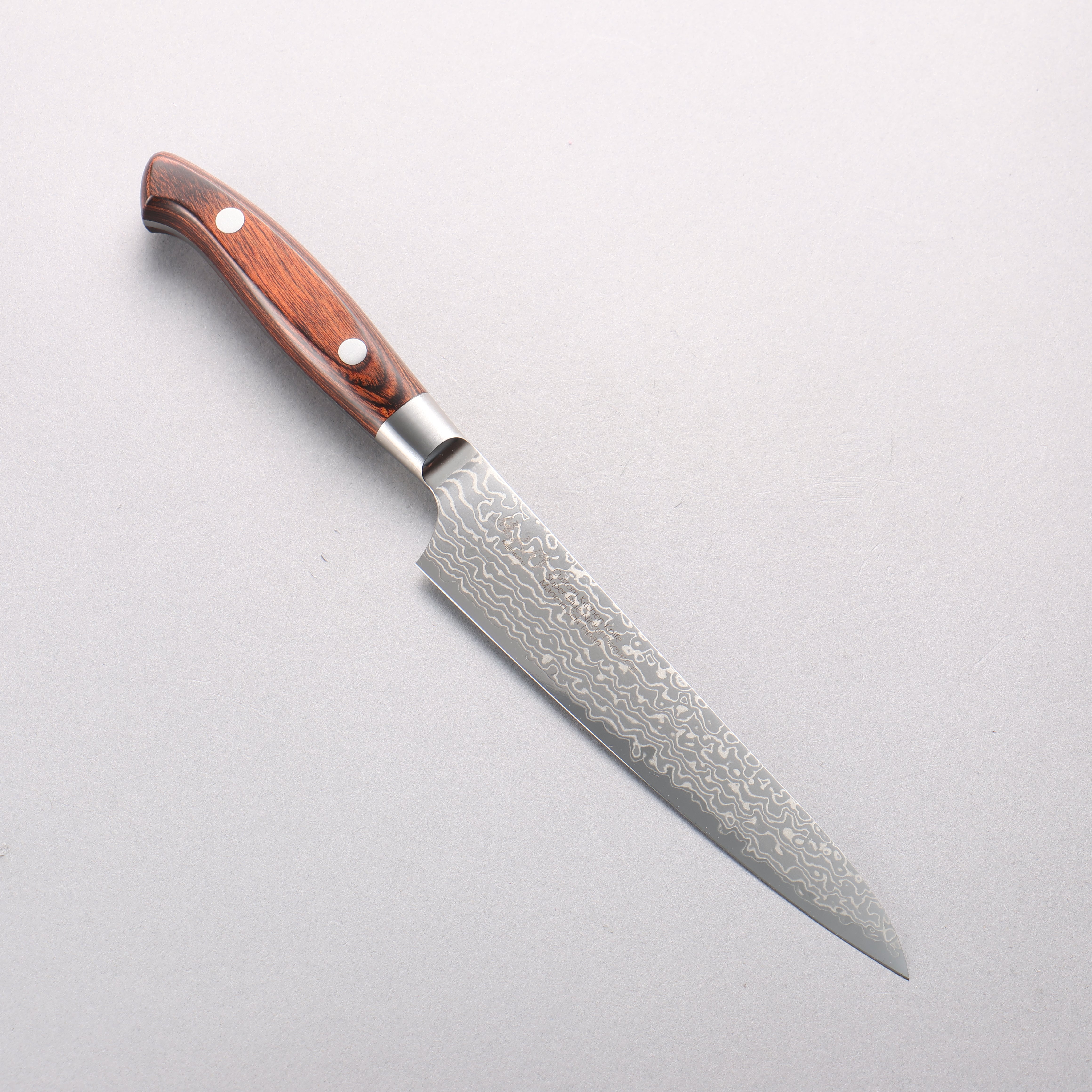 Kajin Blue Super Damascus Petty-Utility 150mm Mahogany Handle