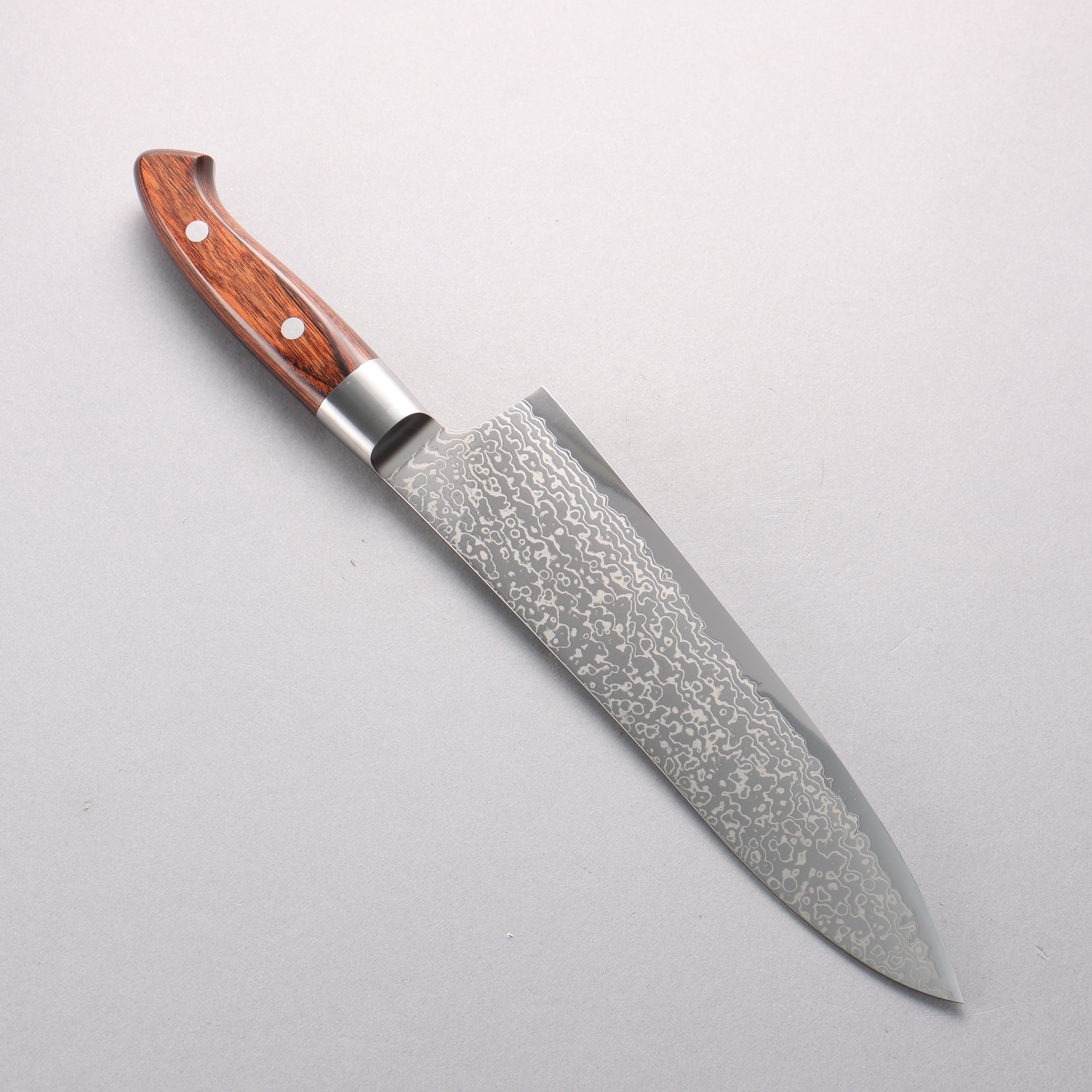Kajin Blue Super Damascus Gyuto 210mm Mahogany Handle