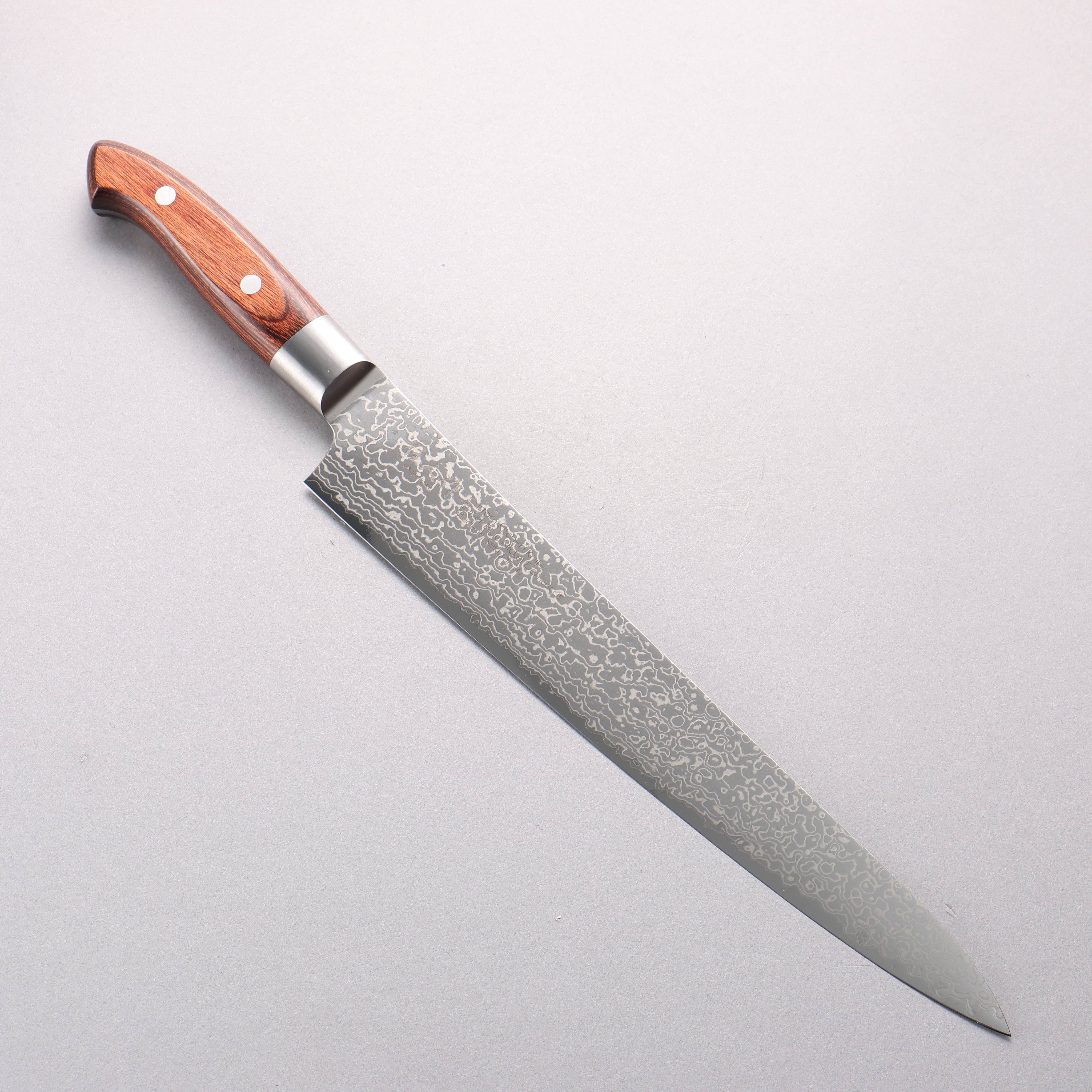Kajin Blue Super Damascus Sujihiki 270mm Mahogany Handle