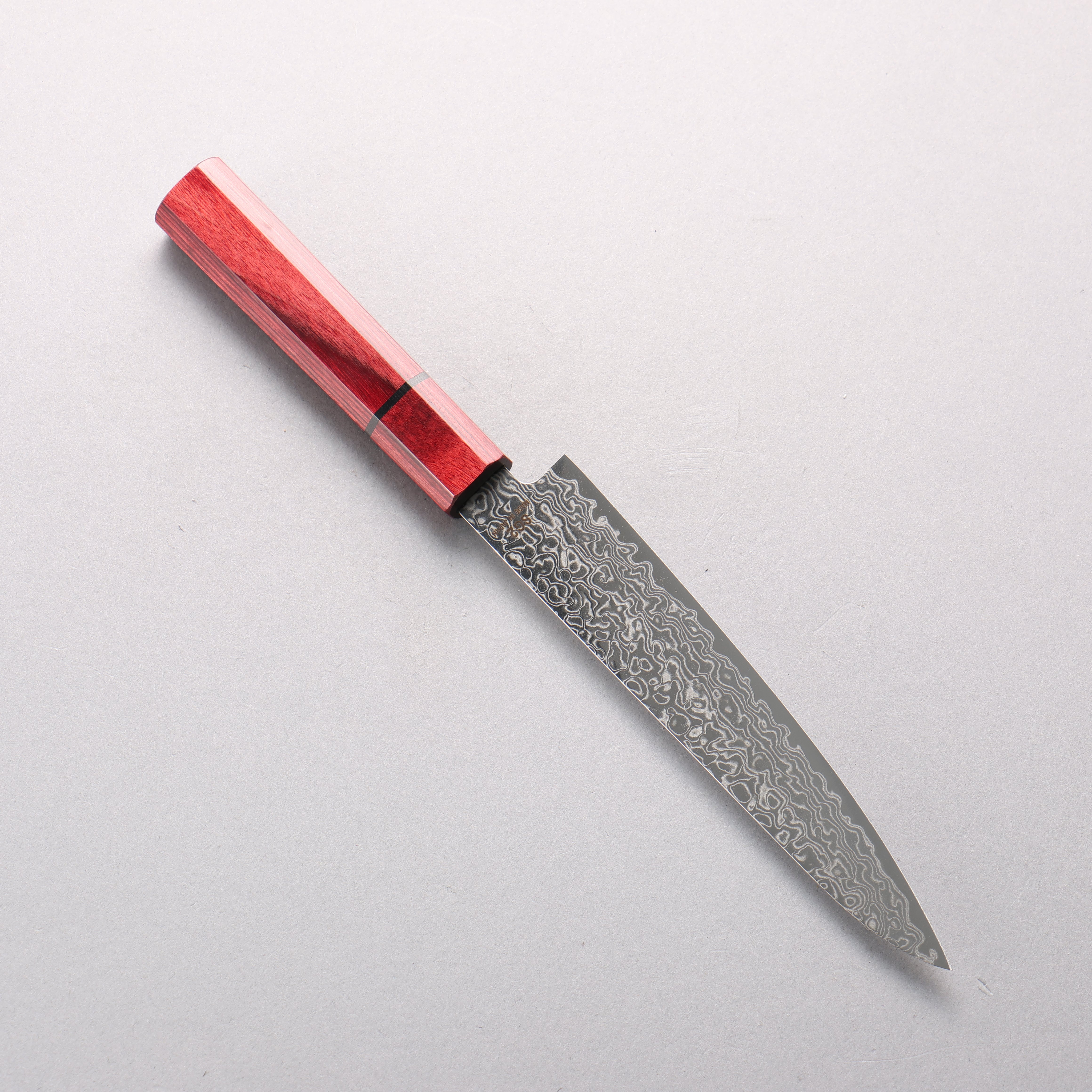 Higuchi SG2 Damascus Migaki Finished Petty-Utility 150mm Red Pakka wood Handle - Japanny - Best Japanese Knife