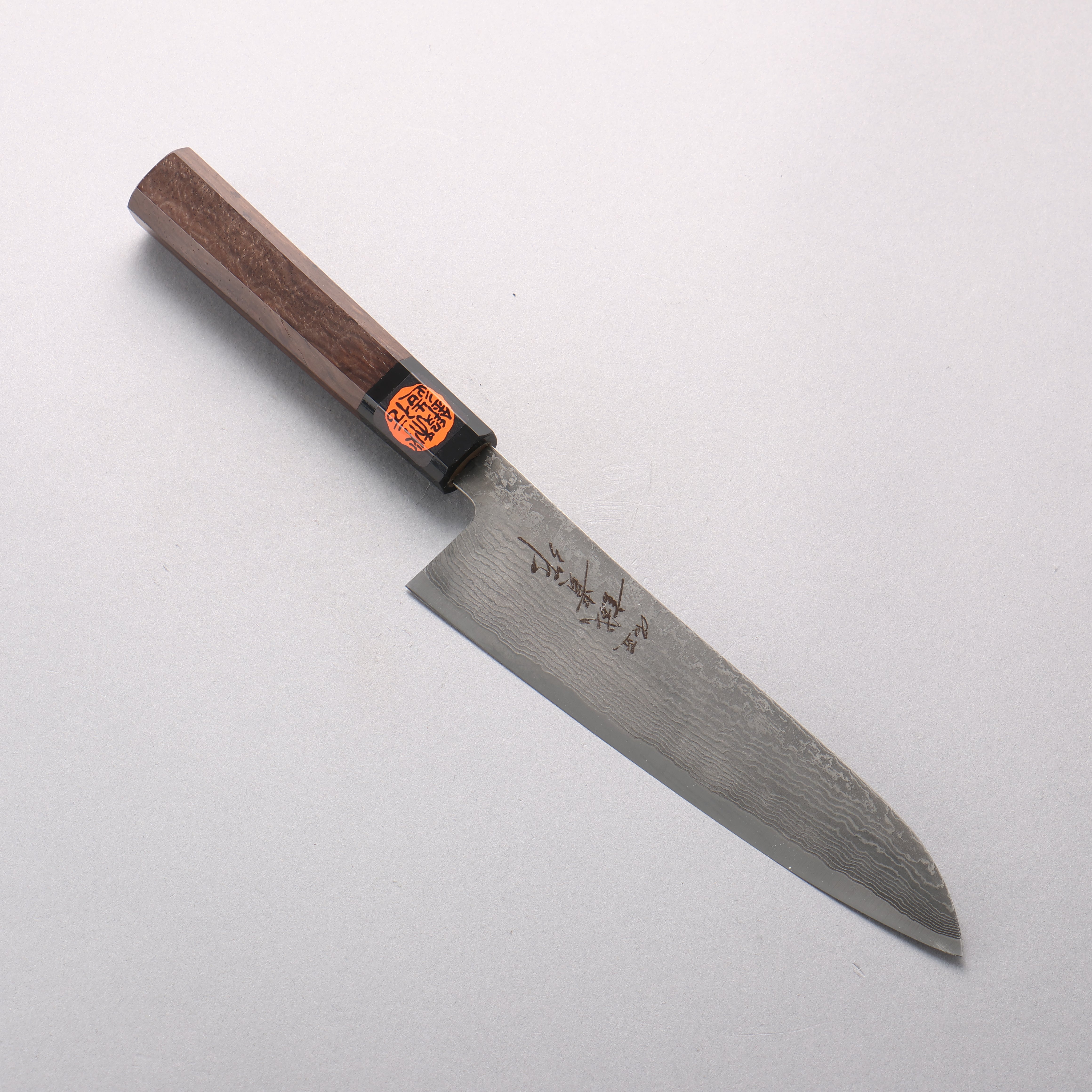 Shigeki Tanaka Harukaze SG2 Damascus Gyuto 180mm Walnut Handle - Japanny - Best Japanese Knife